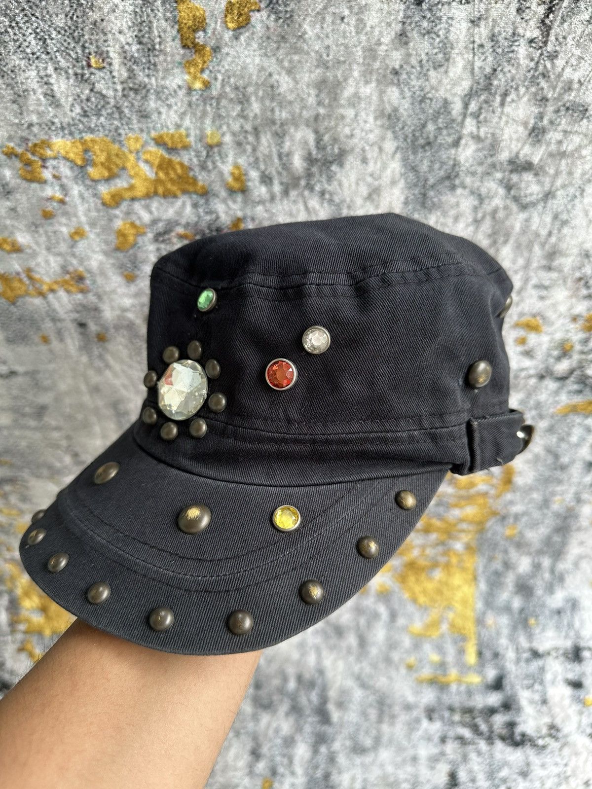 KMRii CRAZY STUDED GGPX JEWERLY GOTHIC STYLE CAP Size ONE SIZE - 2 Thumbnail