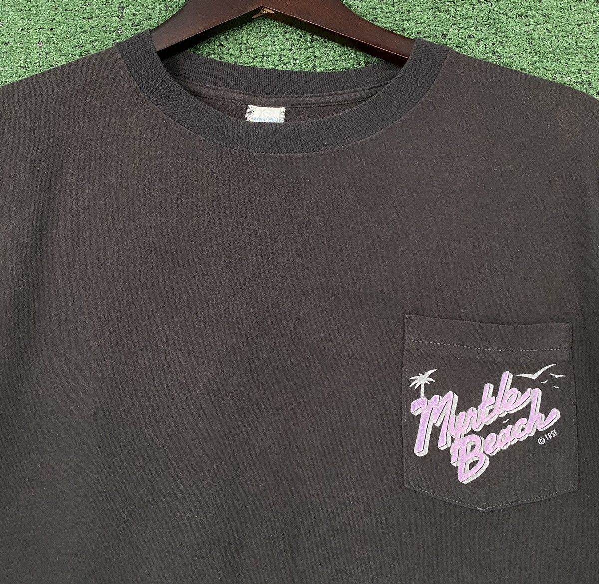 Vintage 80’s Mrytle Beach Single Stitch Pocket T-Shirt Medium Size US M / EU 48-50 / 2 - 2 Thumbnail