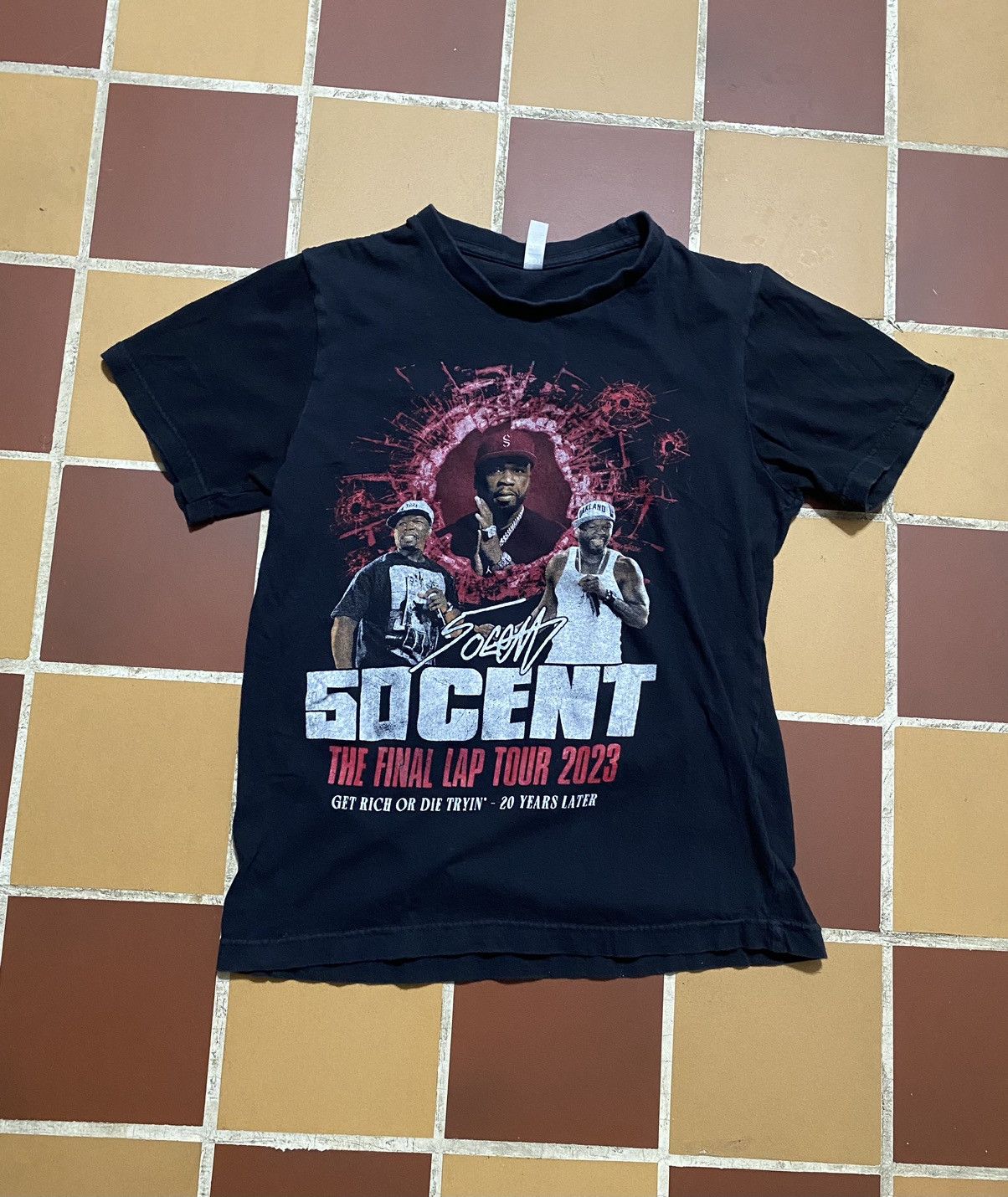Rap Tees 50 CENT final lap tour vintage rap t-shirt small Size US S / EU 44-46 / 1 - 2 Thumbnail