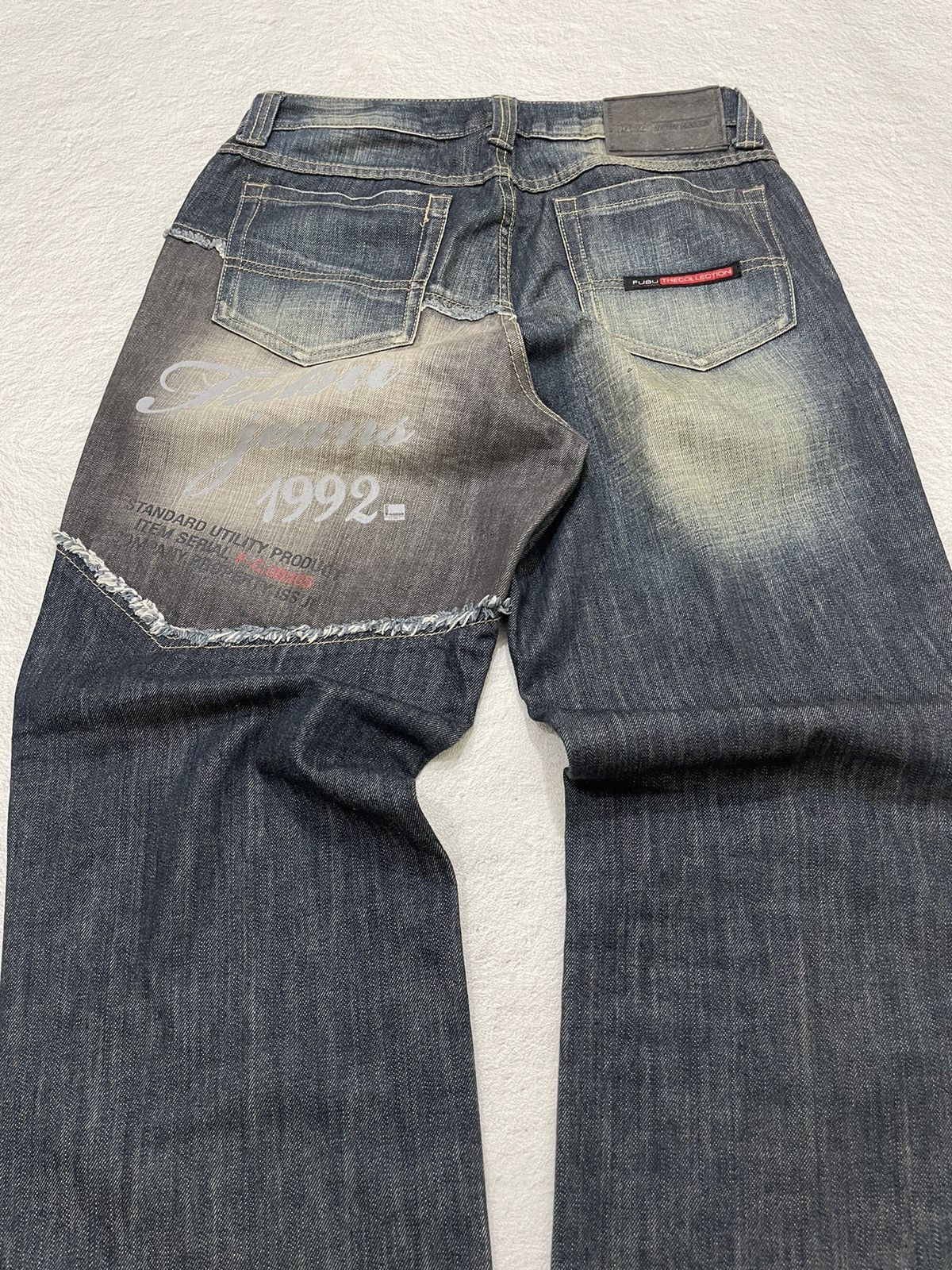 Fubu 2000s Fubu Baggy Jeans Stonewas Big Logo Size US 30 / EU 46 - 7 Thumbnail