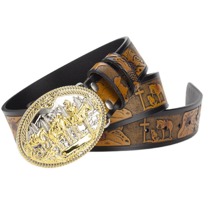 VIBE New Design Vintage Belt Riveted Belts Menswear Accessories Size ONE SIZE - 6 Thumbnail