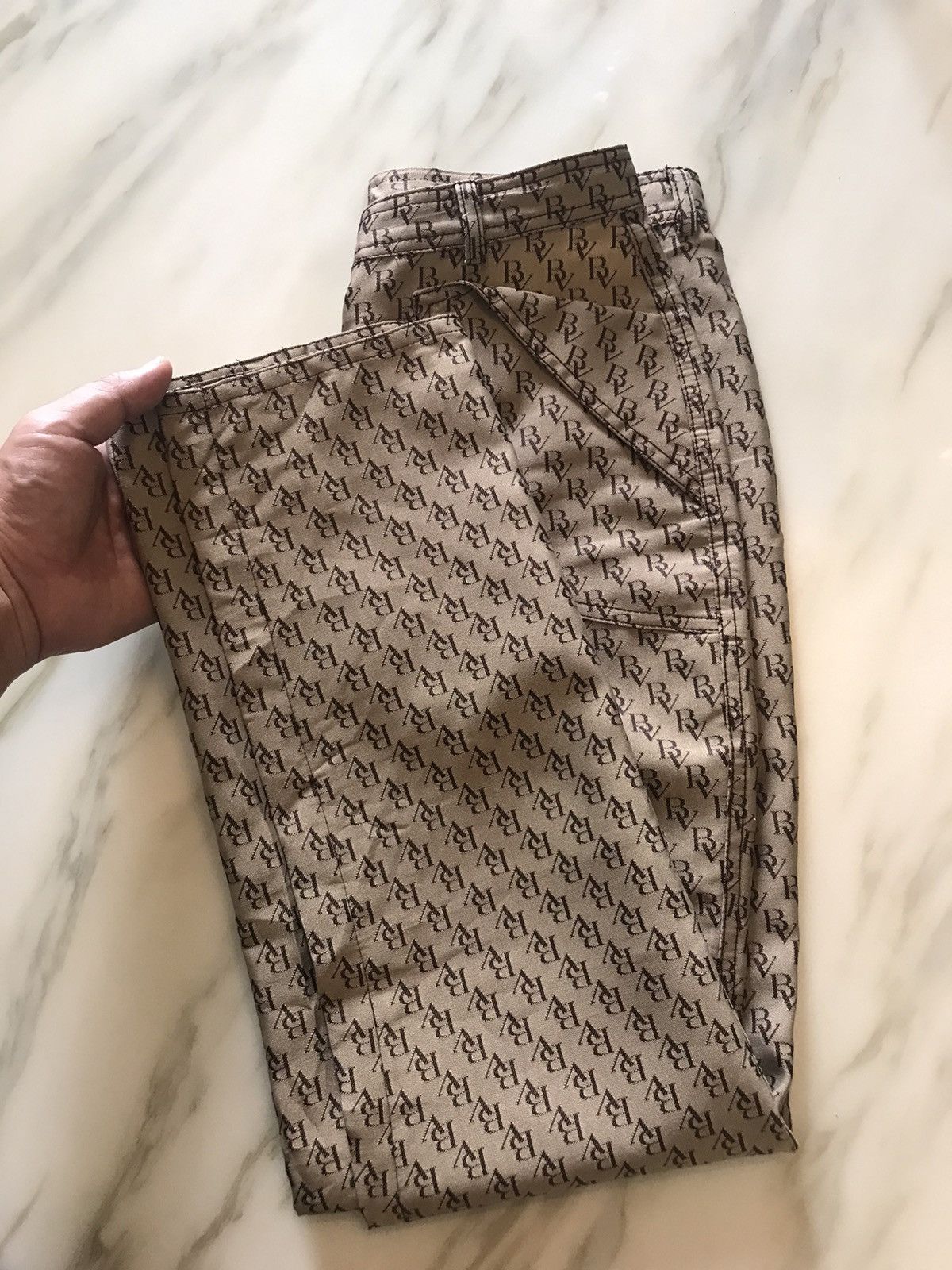 Bottega Veneta Bottega Veneta logo monogram trousers Size 27" / US 4 / IT 40 - 10 Thumbnail
