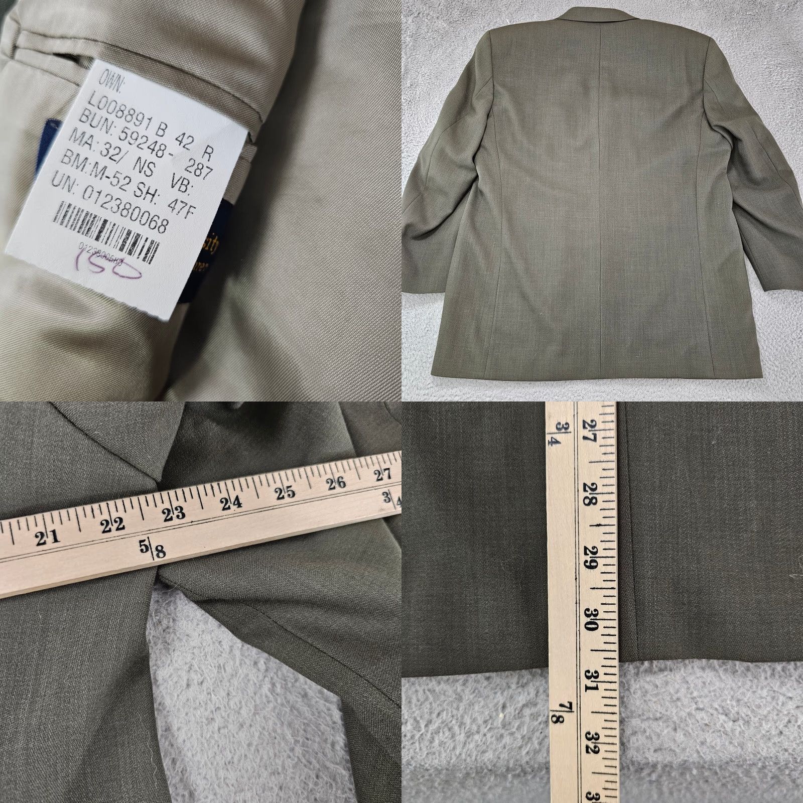 Ralph Lauren VINTAGE Ralph Lauren Polo University Club Blazer Mens 42R Green Wool 3-Button Single-Breasted Jacket Size US XL / EU 56 / 4 - 8 Thumbnail