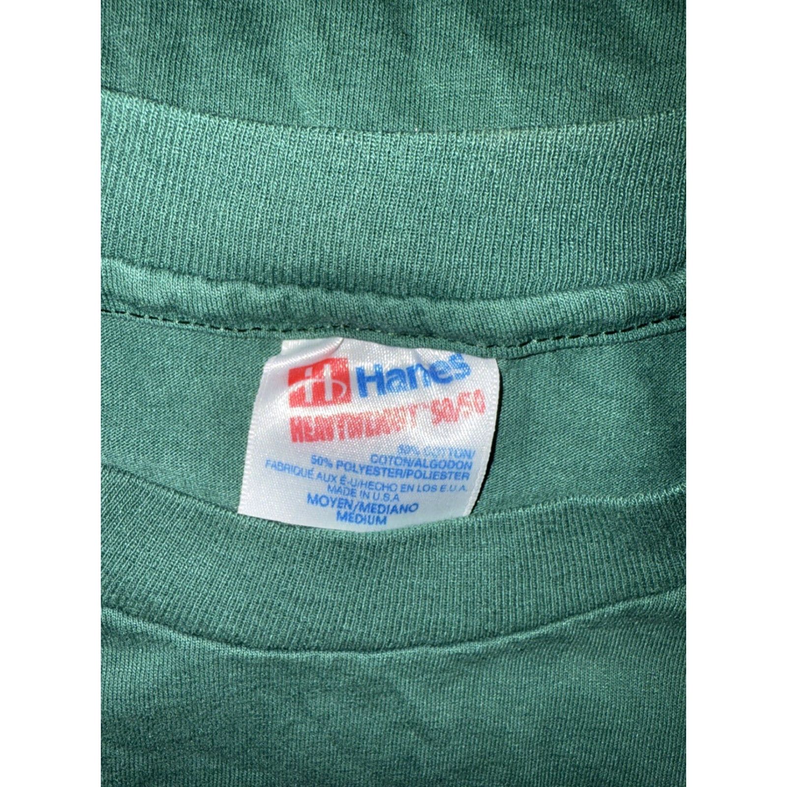 Hanes VINTAGE Maxim Las Vegas Tee Green Mens M 90s Hanes Cotton Blend Short Sleeve Crew Neck T-Shirt Unisex Adults Summer Spring 90s Theme Conv Mens Size US M / EU 48-50 / 2 - 5 Thumbnail