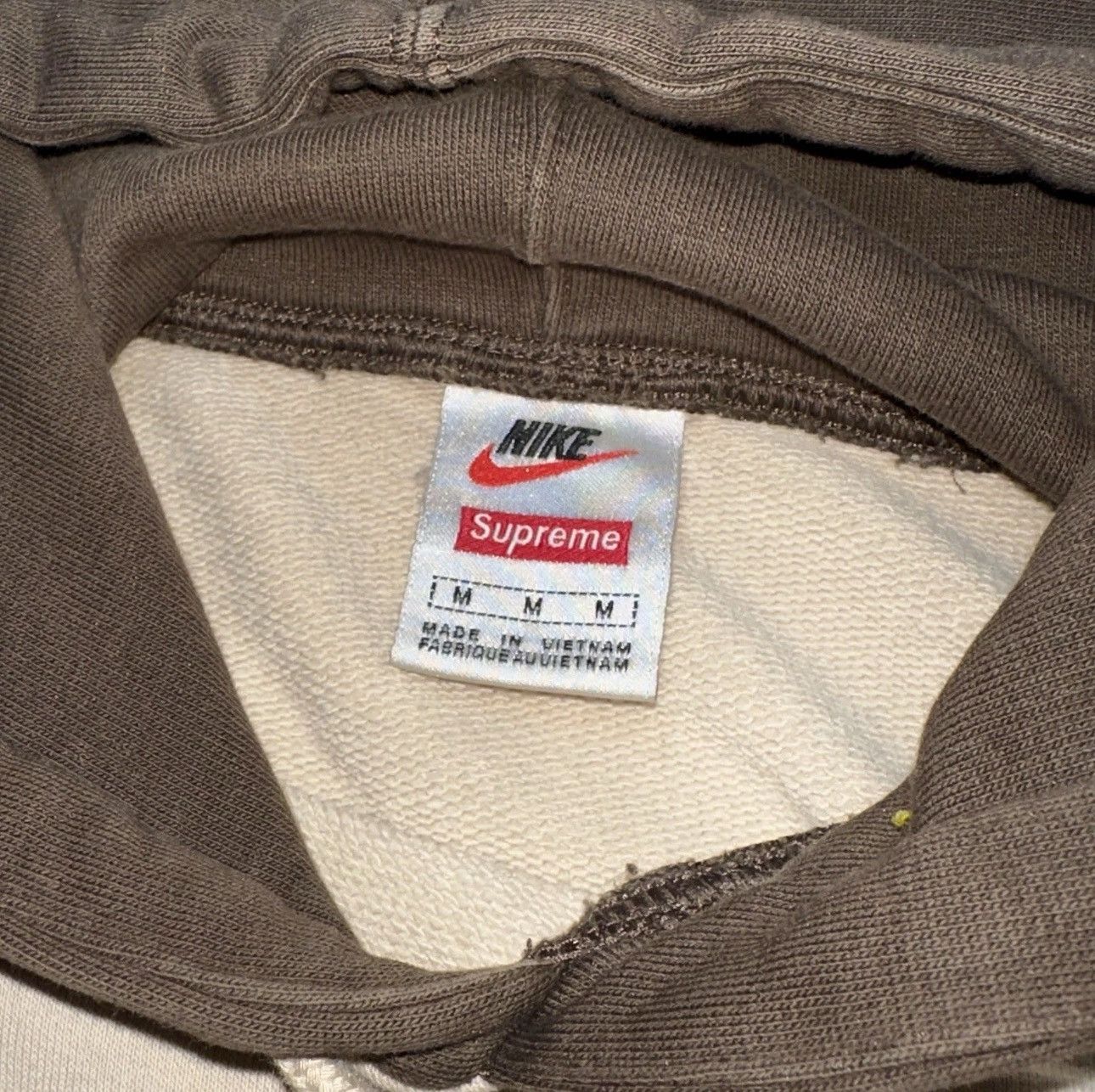 Nike × Supreme Supreme x Nike Hooded Sweatshirt Brown / Cream Size US M / EU 48-50 / 2 - 3 Thumbnail