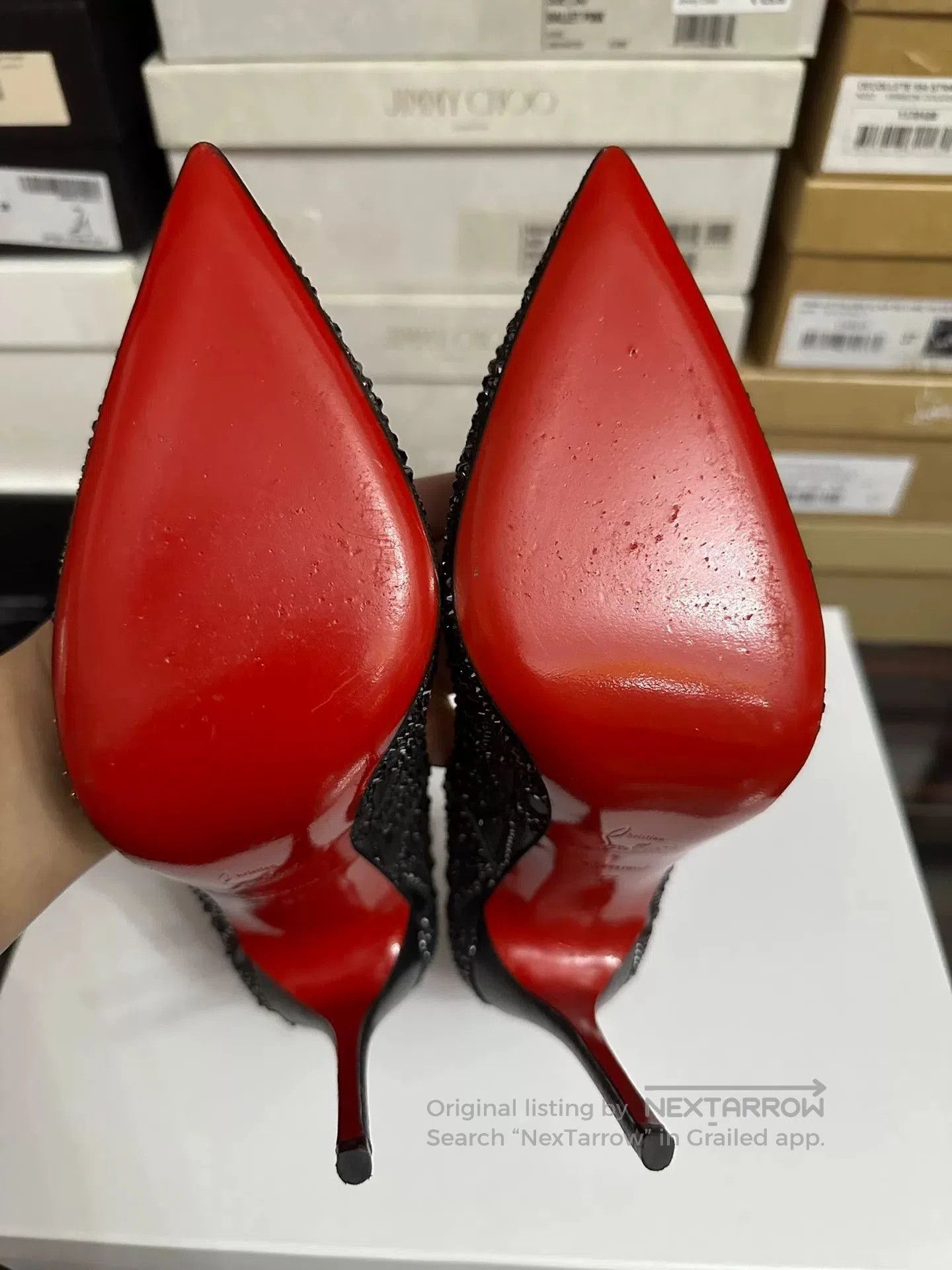Christian Louboutin Christian Louboutin Limited Edition Black Diamond Heels. Size US 6 / IT 36 - 9 Thumbnail