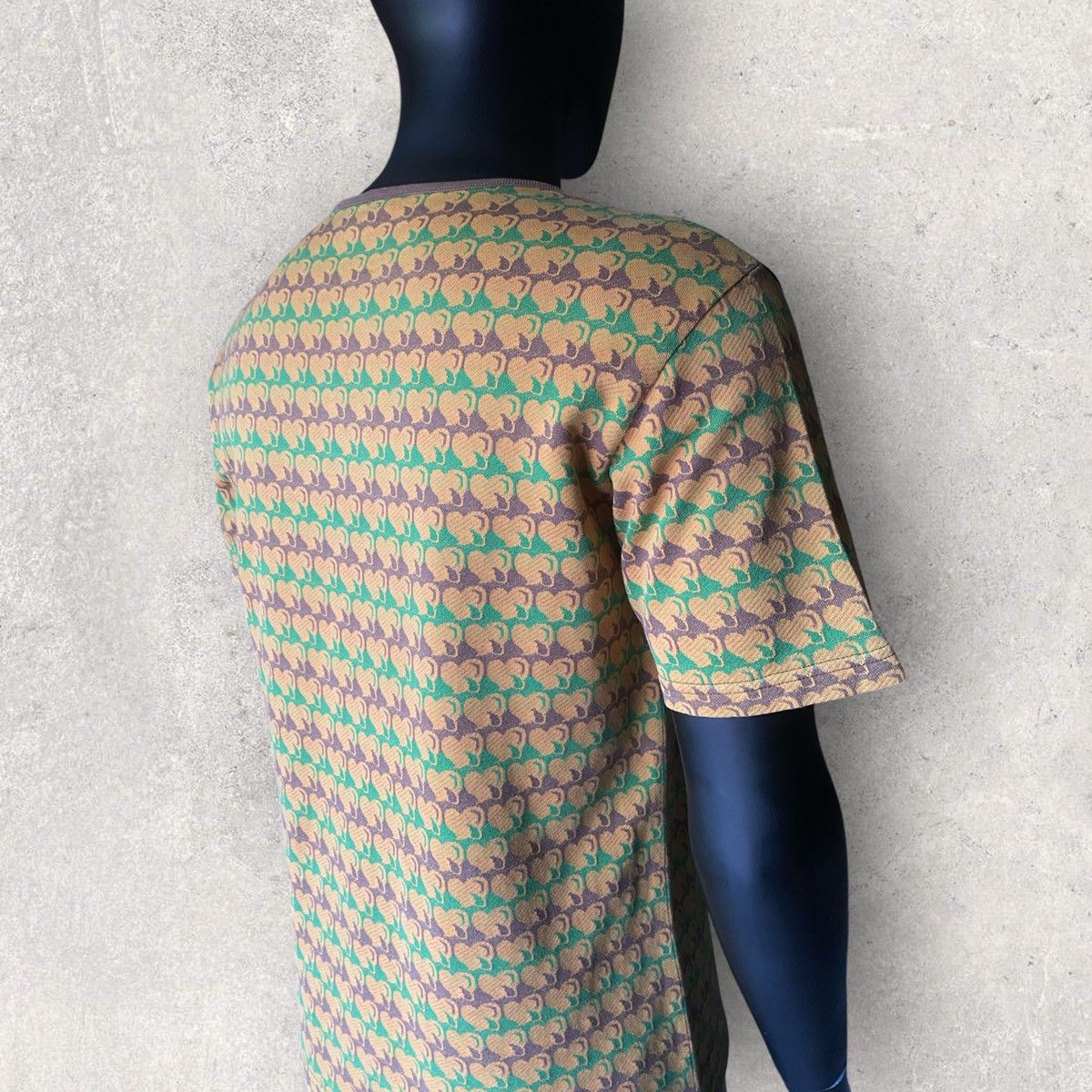 Number (N)ine 2003 Hearts Jacquard Henley neck T Shirt Size US S / EU 44-46 / 1 - 4 Thumbnail