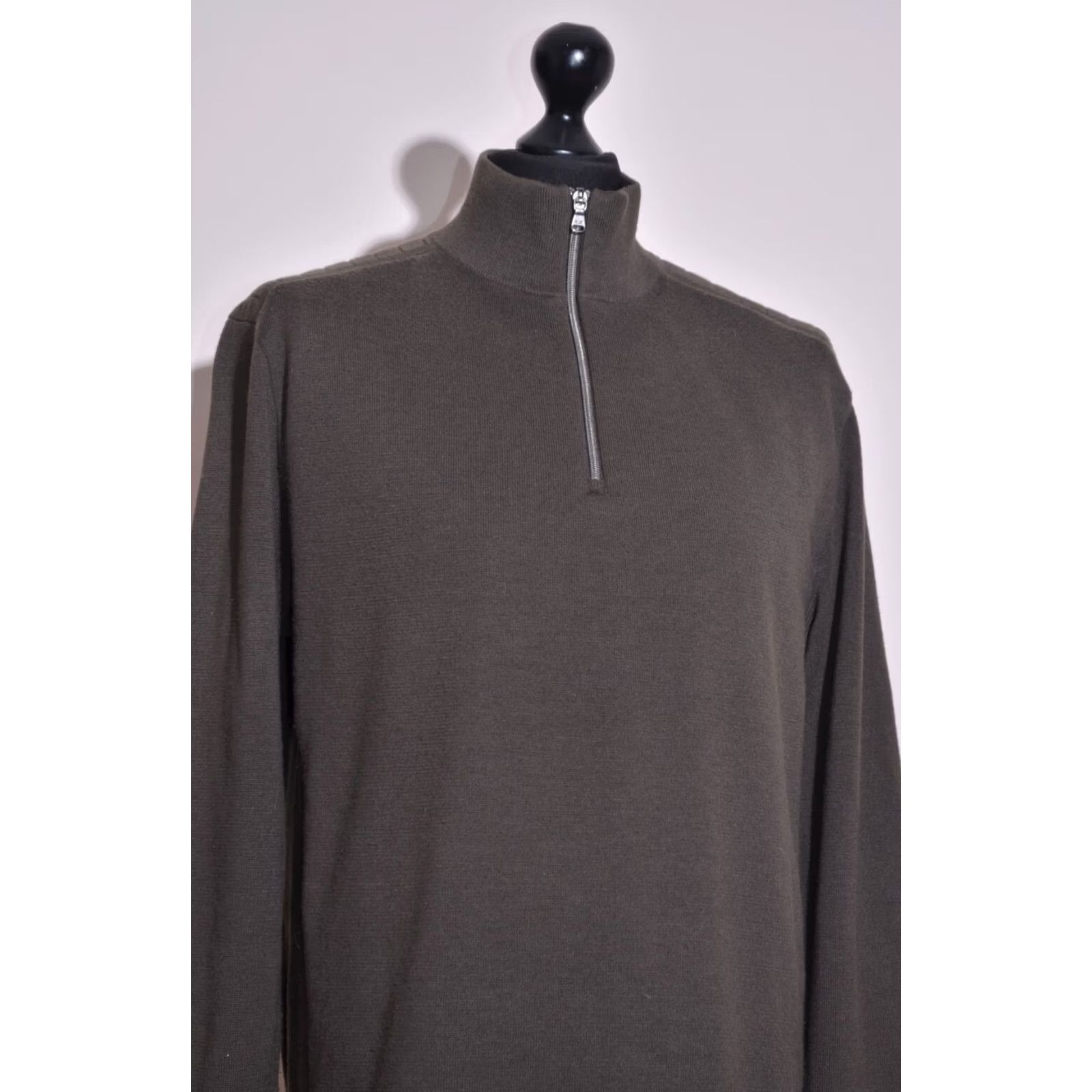 RLX Ralph Lauren RLX Ralph Lauren Jumper Wool Blend Khaki Brown 1/4 Zip L Mens Knit Pullover Shirt Size US L / EU 52-54 / 3 - 2 Thumbnail