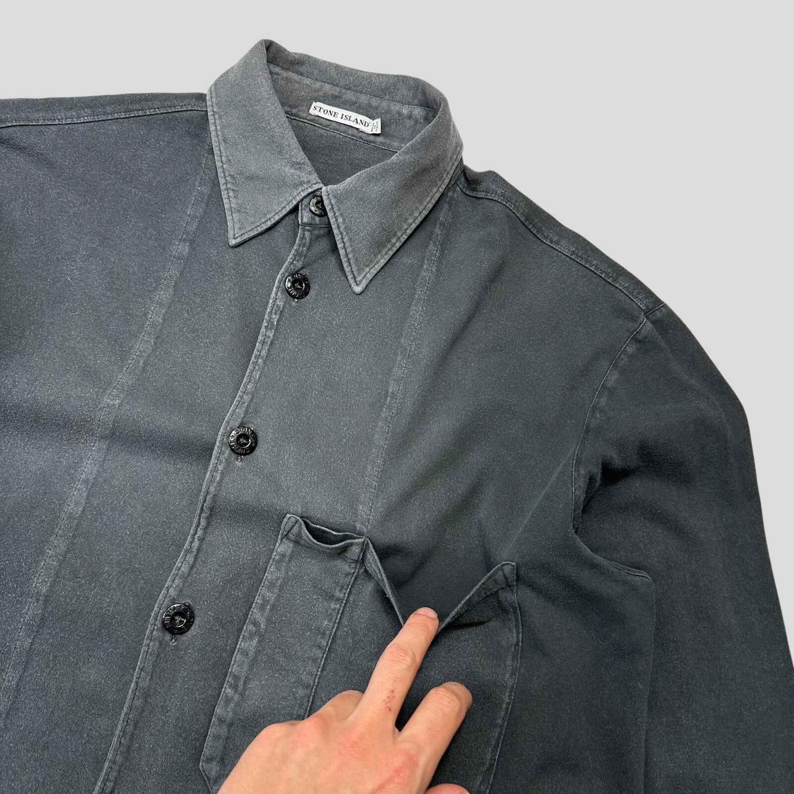 Stone Island Stone Island 1999 Heavy Cotton Spellout Carpenter Shirt M/L Size US L / EU 52-54 / 3 - 4 Thumbnail