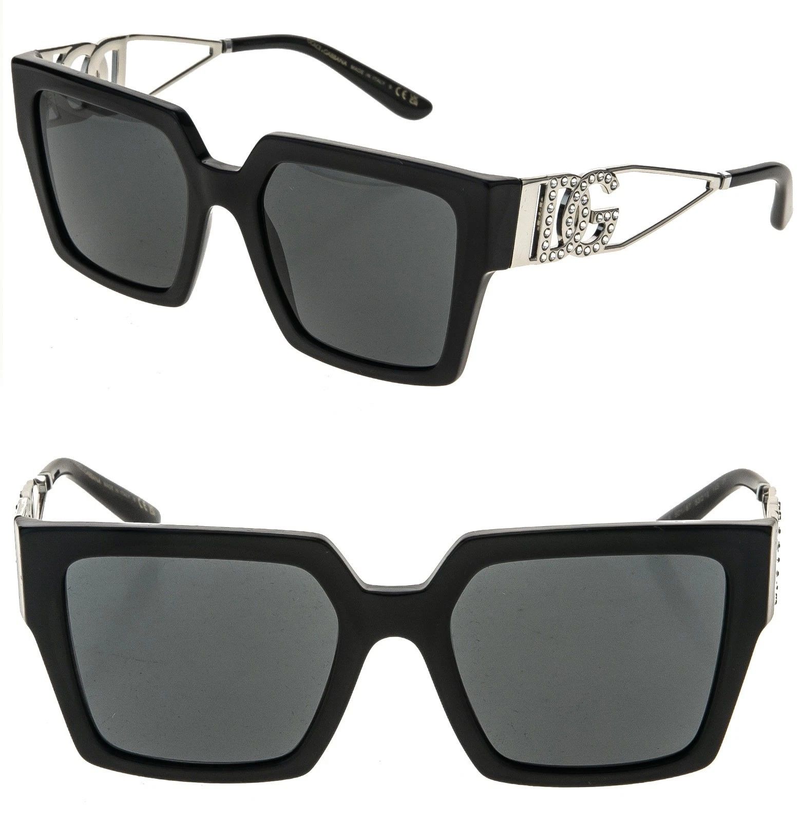 Dolce & Gabbana DOLCE & GABBANA 4446 DIVA DG4446B Black Geometric Sunglasses Size ONE SIZE - 1 Thumbnail