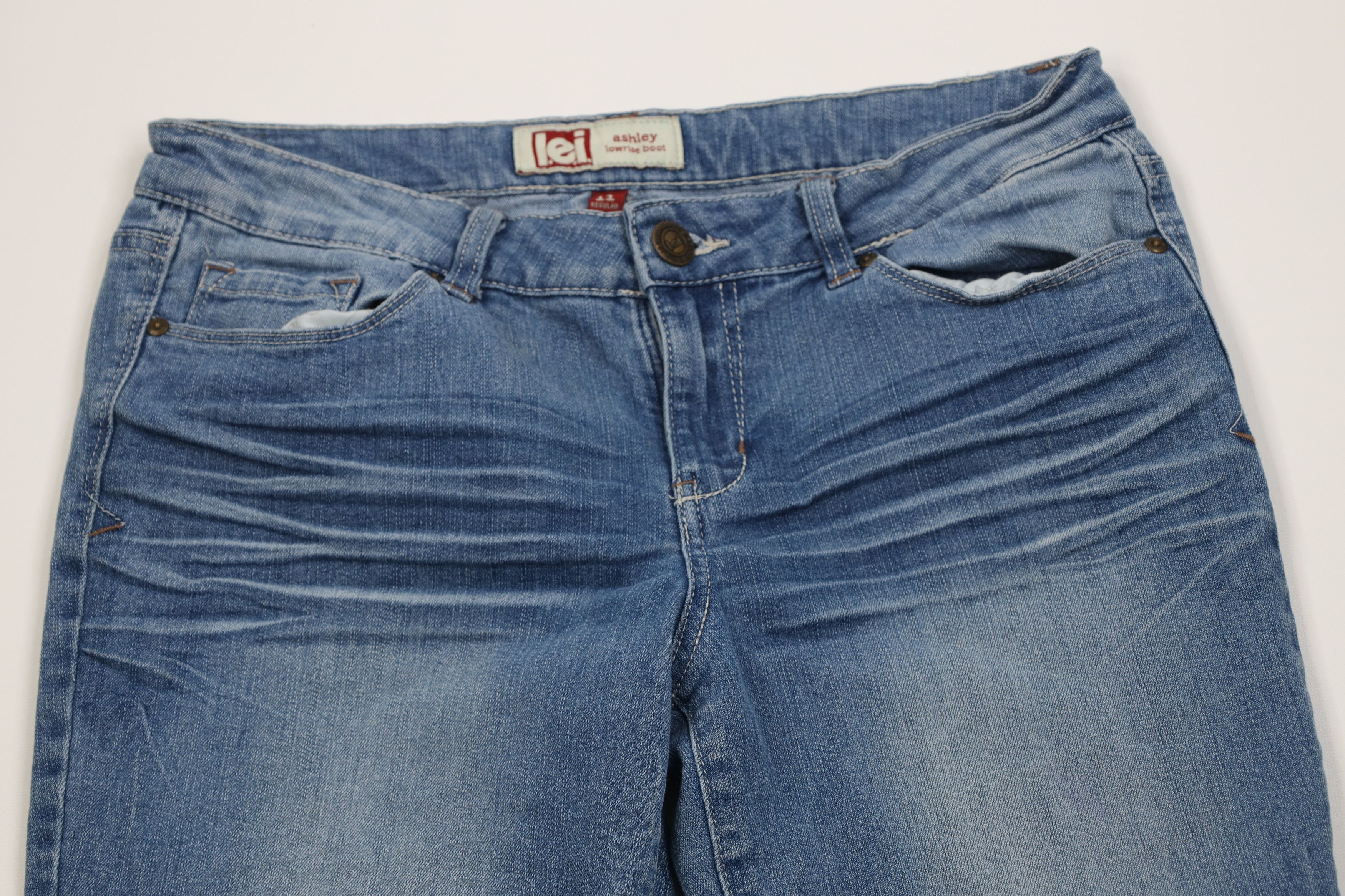 Vintage Vintage Y2K LEI Low Rise Ashley Bootcut Flared Denim Jeans Size 32" / US 10 / IT 46 - 2 Thumbnail
