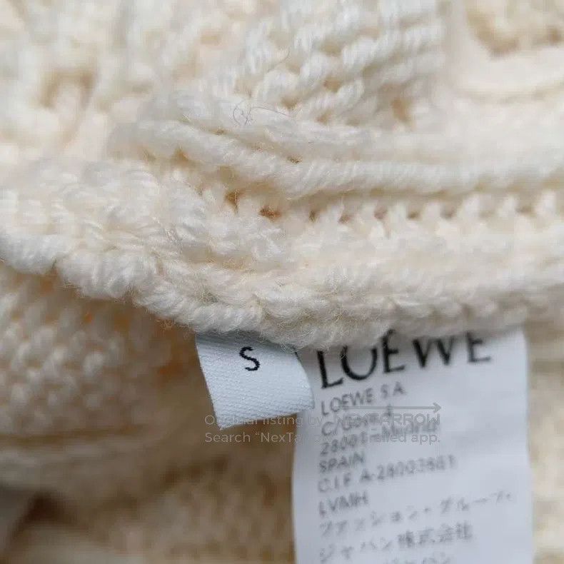 Loewe Loewe Off-white chunky knit sweater Size S / US 4 / IT 40 - 5 Thumbnail