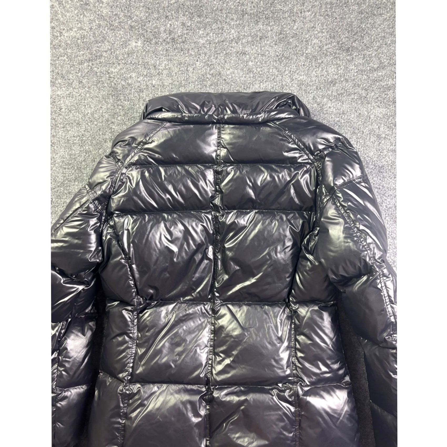 Vintage VINTAGE S13 Puffer Jacket Womens XL Black Glossy Down Filled Quilted Winter Coat Size XL / US 12-14 / IT 48-50 - 7 Thumbnail