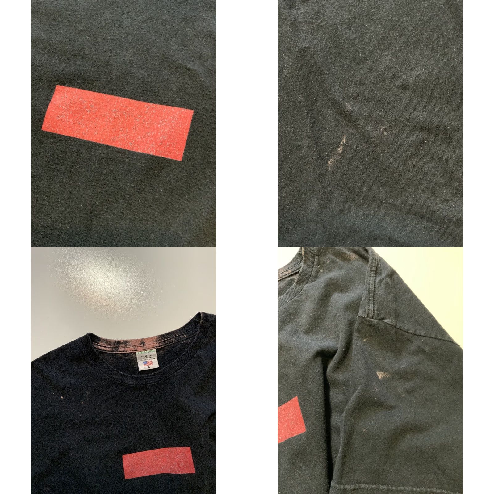 Vintage Sold Out!! Box Pizza Slime Empty Box Logo Black Graphic S/S Crew T-shirt XL Men Regular Black Logo 50 Inch Chest 25 Pit 31 Shoulder to Hem Size US XL / EU 56 / 4 - 8 Thumbnail