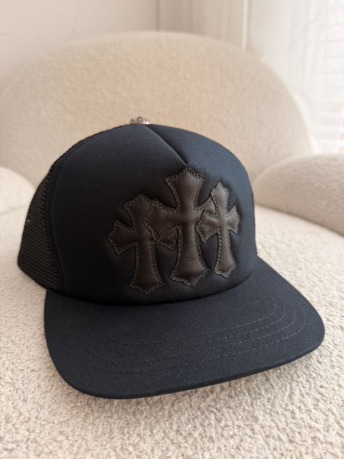 Chrome Hearts Chrome hearts cemetery triple black hat Size ONE SIZE - 1 Thumbnail