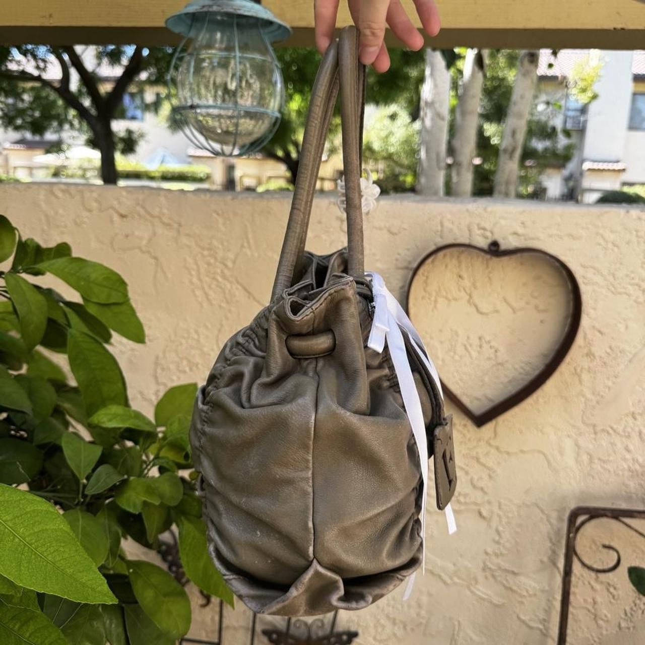 Furla Greyish-Green Scrunched Furla Bag Size ONE SIZE - 4 Thumbnail