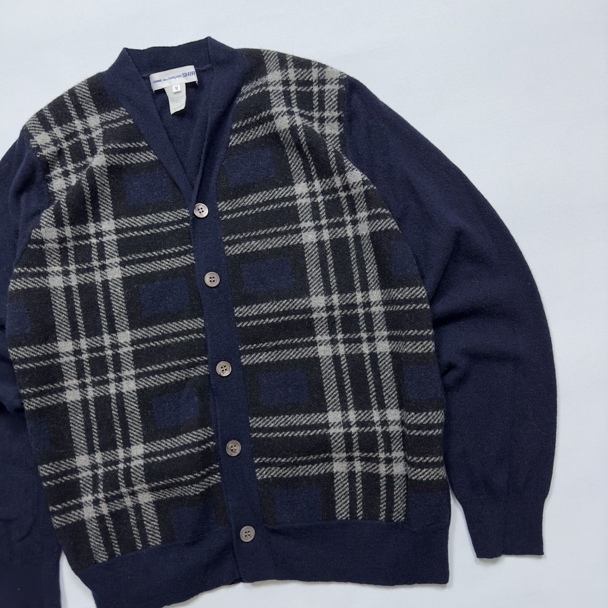 Comme des Garcons Comme des Garcons Shirt - Tartan Check Knitted Cardigan Size US M / EU 48-50 / 2 - 3 Thumbnail