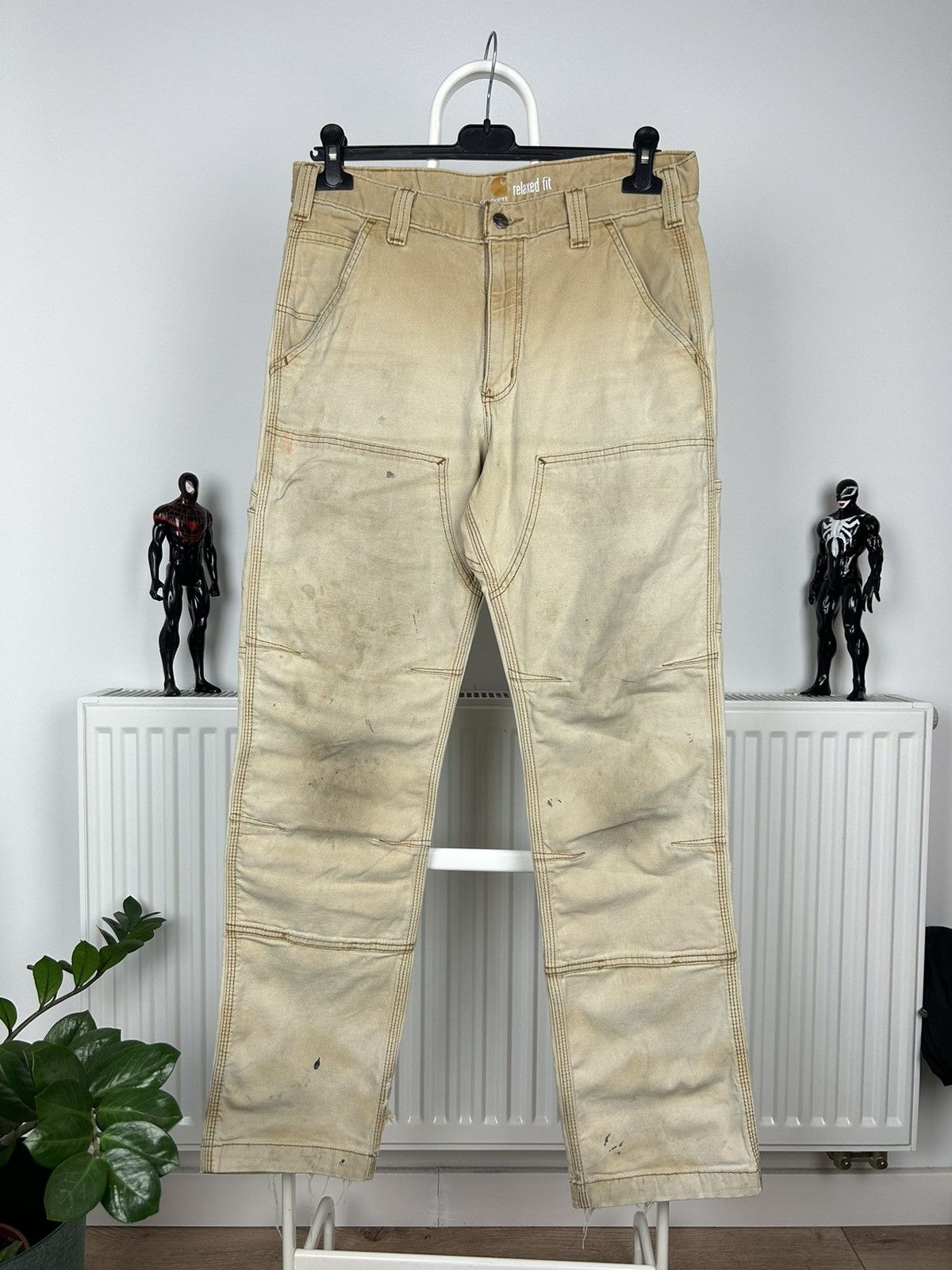 Carhartt × Vintage Crazy sun faded distressed carhartt double knee denim Size US 32 / EU 48 - 1 Thumbnail