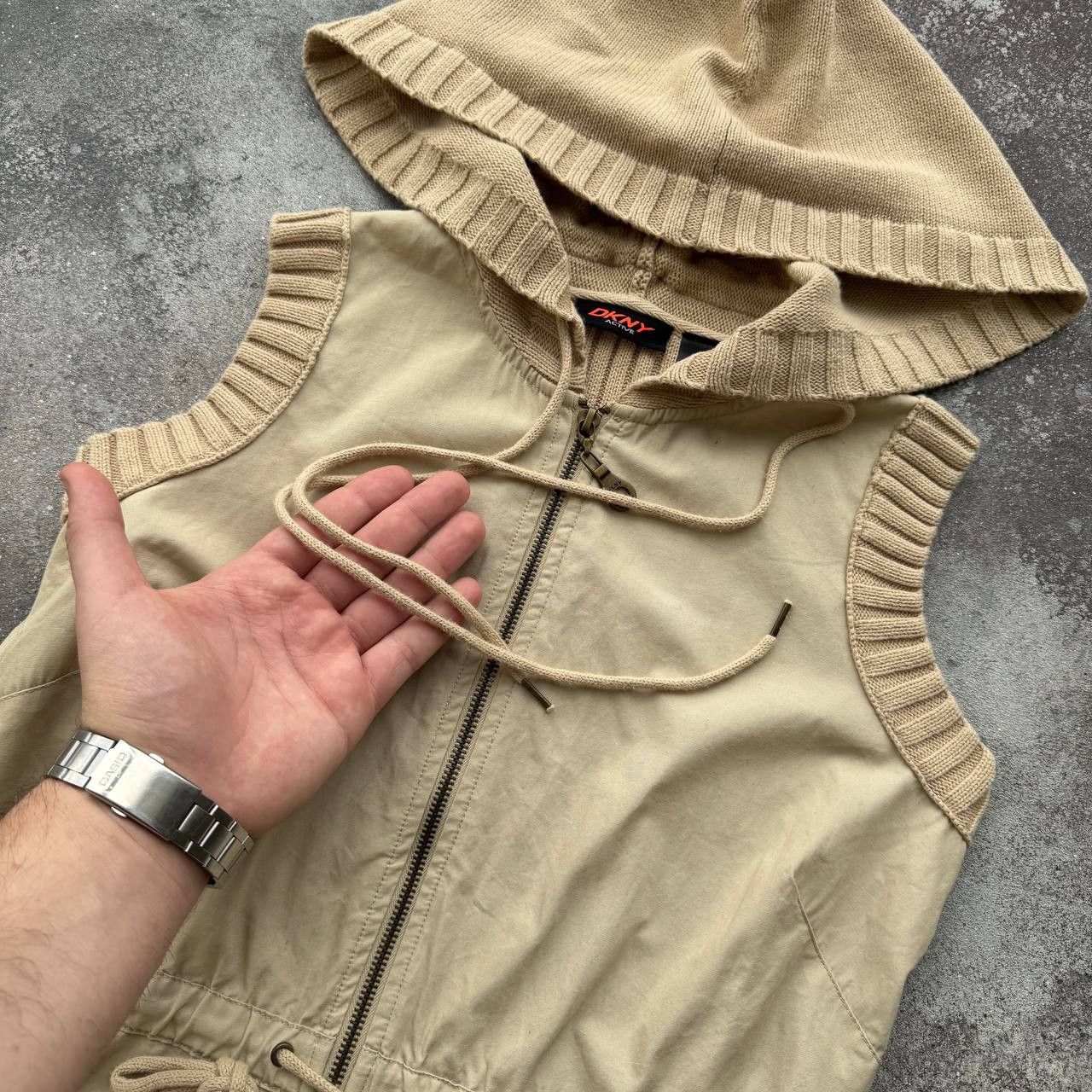 DKNY DKNY Vintage Avant Garde Hooded Vest Jacket Size S / US 4 / IT 40 - 3 Thumbnail