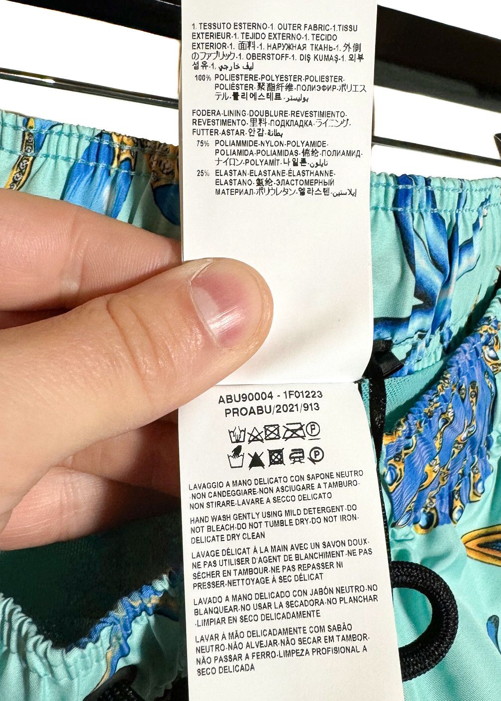 Versace Versace Blue Trésor De La Mer Print Swim Trunks Size US 30 / EU 46 - 10 Thumbnail