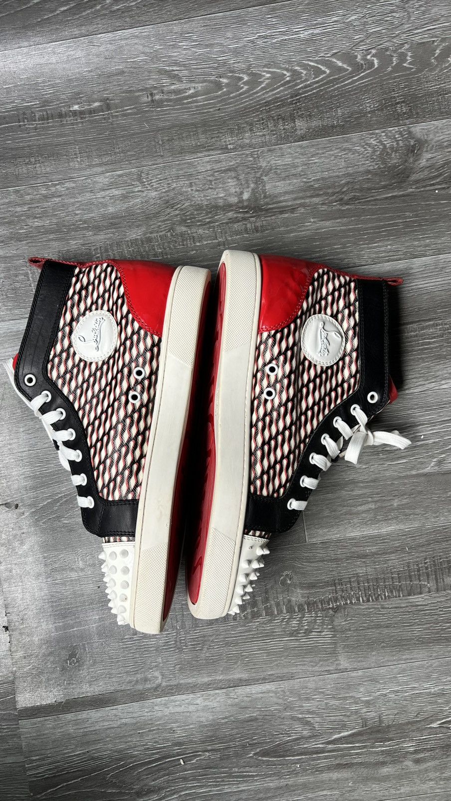 Christian Louboutin Christian Louboutin Louis Flat Calf Spikes "Version Black" Size US 11 / EU 44 - 4 Thumbnail