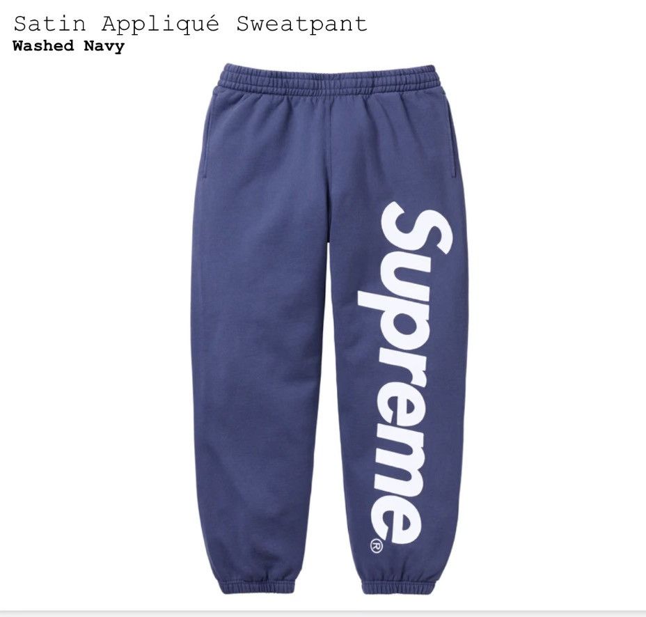 Supreme Supreme Appliqué Logo Sweatpants (Medium) Size US 32 / EU 48 - 1 Thumbnail