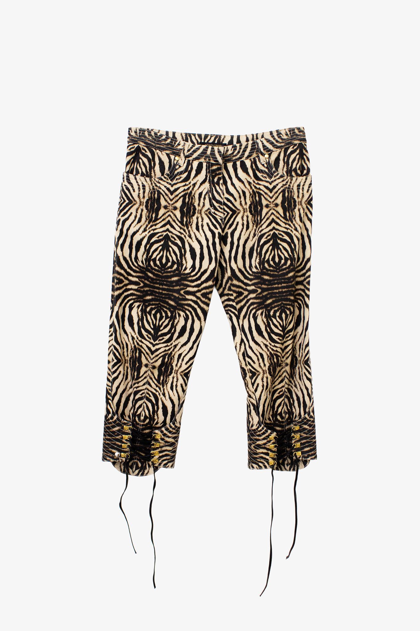 Roberto Cavalli Roberto Cavalli leopard print capri trousers Size 30" / US 8 / IT 44 - 1 Thumbnail