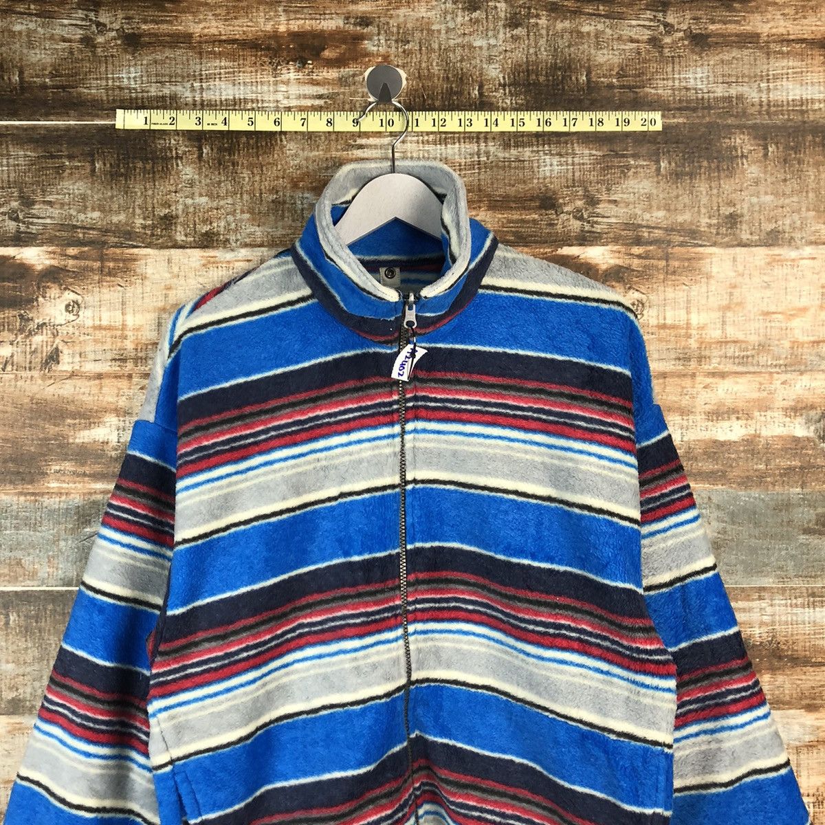 Ellesse × Homespun Knitwear Ellesse Blue fleece stripe Knitwear #A2402 Size US M / EU 48-50 / 2 - 2 Thumbnail