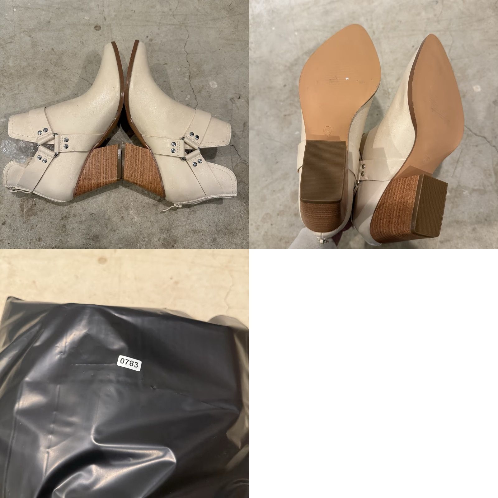 Vintage Coutgo Women's Boot Ankle Beige V Cutout Pointed Toe Faux Leather Block Heel Western 8.5 US Shoe Size Mid (2-2.9 in) Pre-owned Good Size US 9 / IT 39 - 8 Thumbnail