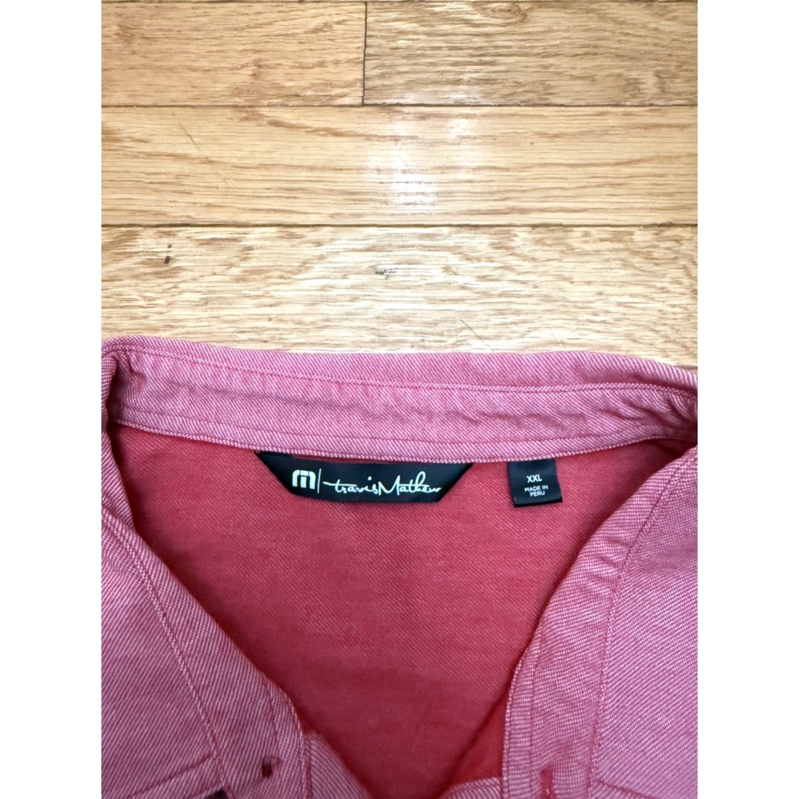 TravisMathew Travis Mathew Mens Polo XXL Red Navy Golf Stretch Shirt Polo Mens XXL Red Navy Golf Stretch Shirt Size US XL / EU 56 / 4 - 4 Thumbnail