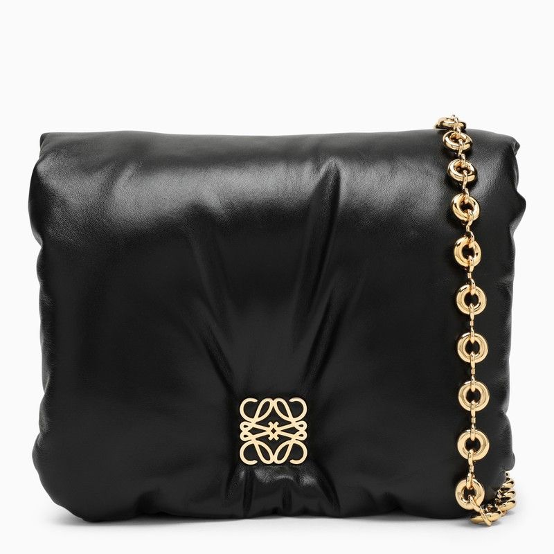 image of Loewe Goya Black Padded Cross-Body Bag, Women's