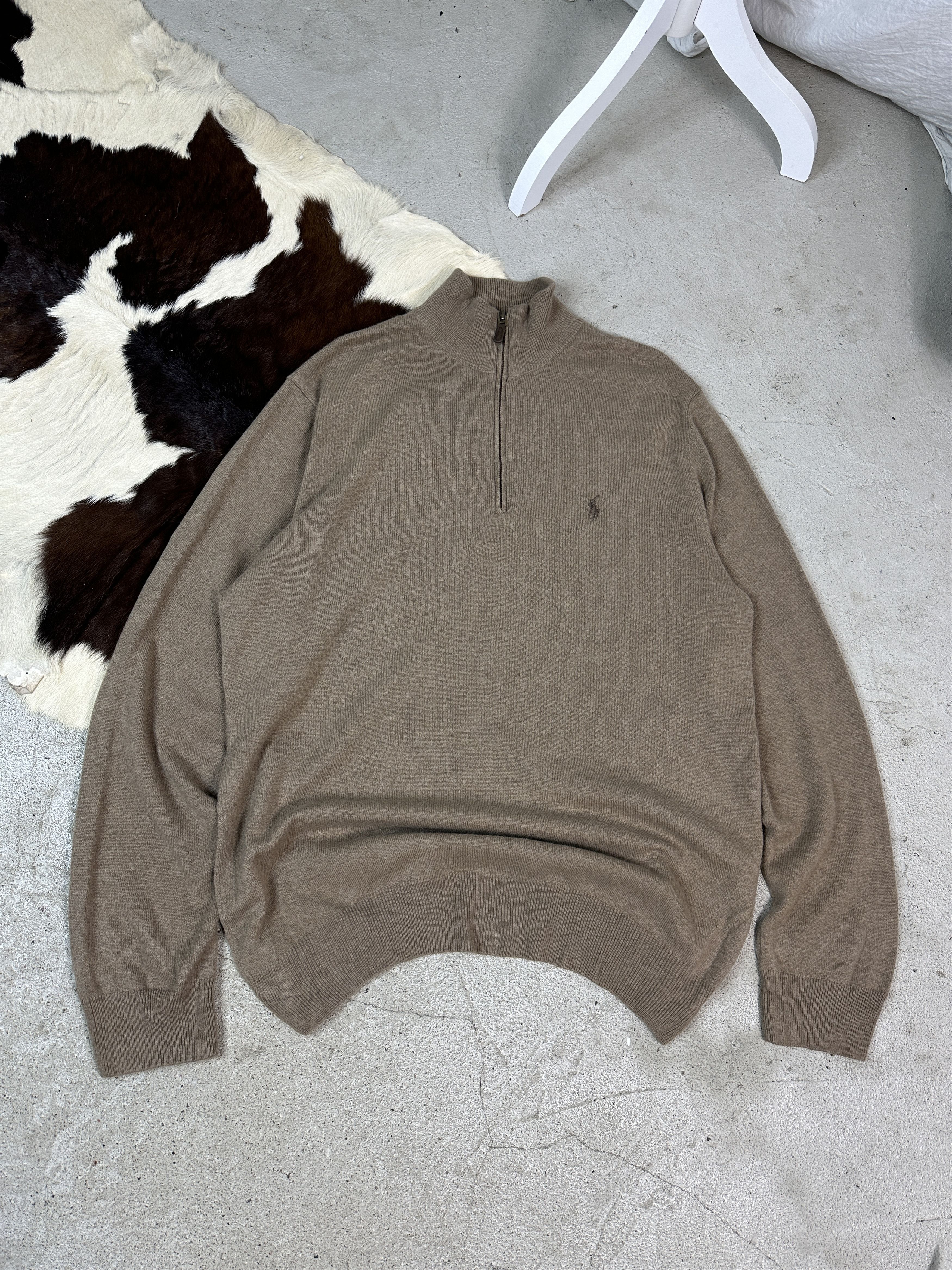 Polo Ralph Lauren × Vintage Polo Ralph Lauren 1/4 Zip Wool Sweater Size US XL / EU 56 / 4 - 1 Thumbnail
