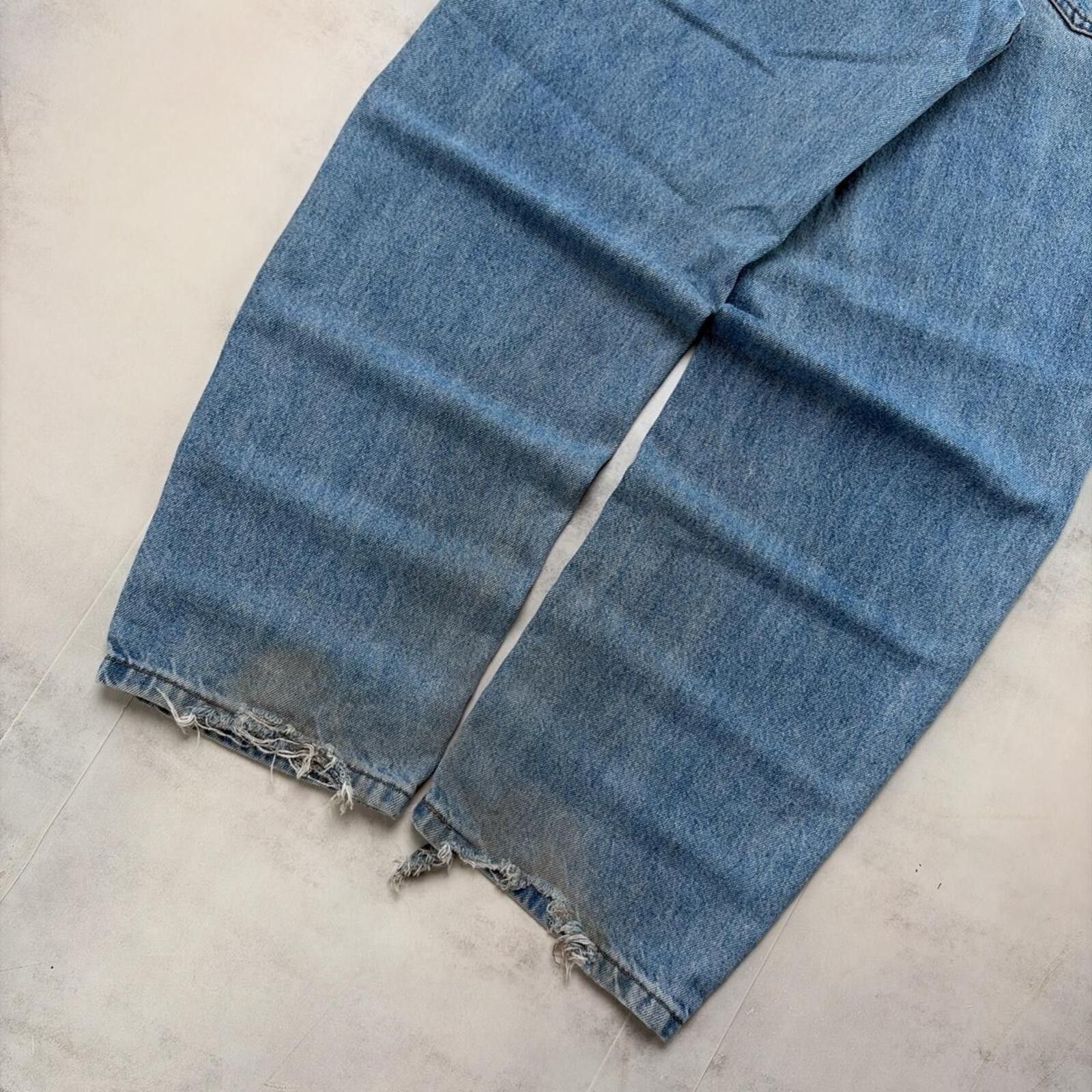 Empyre Y2K Blue Empyre Grunge Baggy Skater Distressed Denim Jeans Size US 30 / EU 46 - 3 Thumbnail