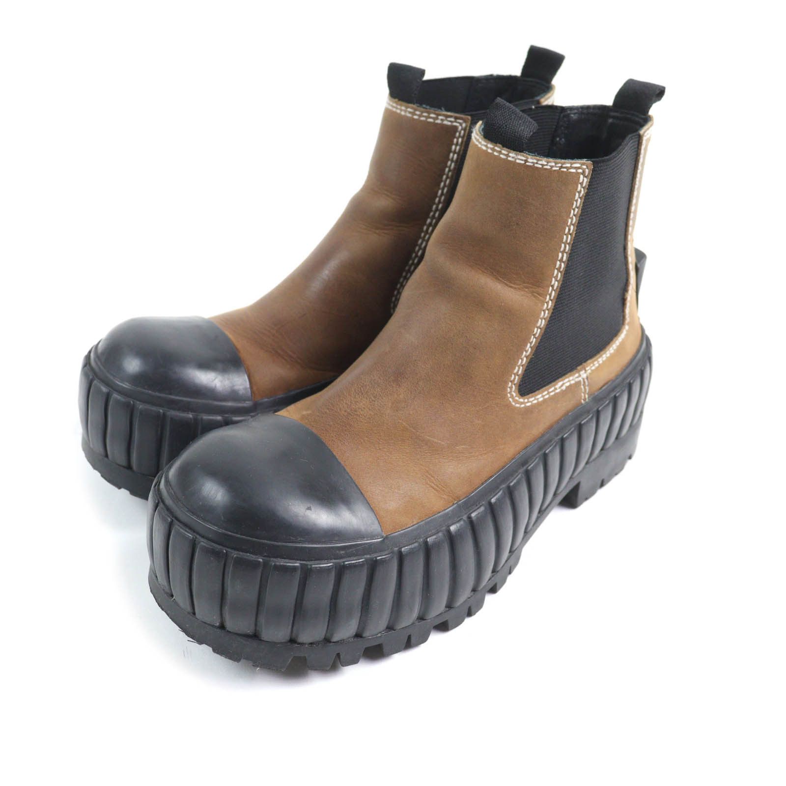 Mm6 Maison Margiela Mm6 Maison Margiela S59Wu0211 Leather Ankle Boots Leather Shoes S59Wu0211 in Brown, Women's