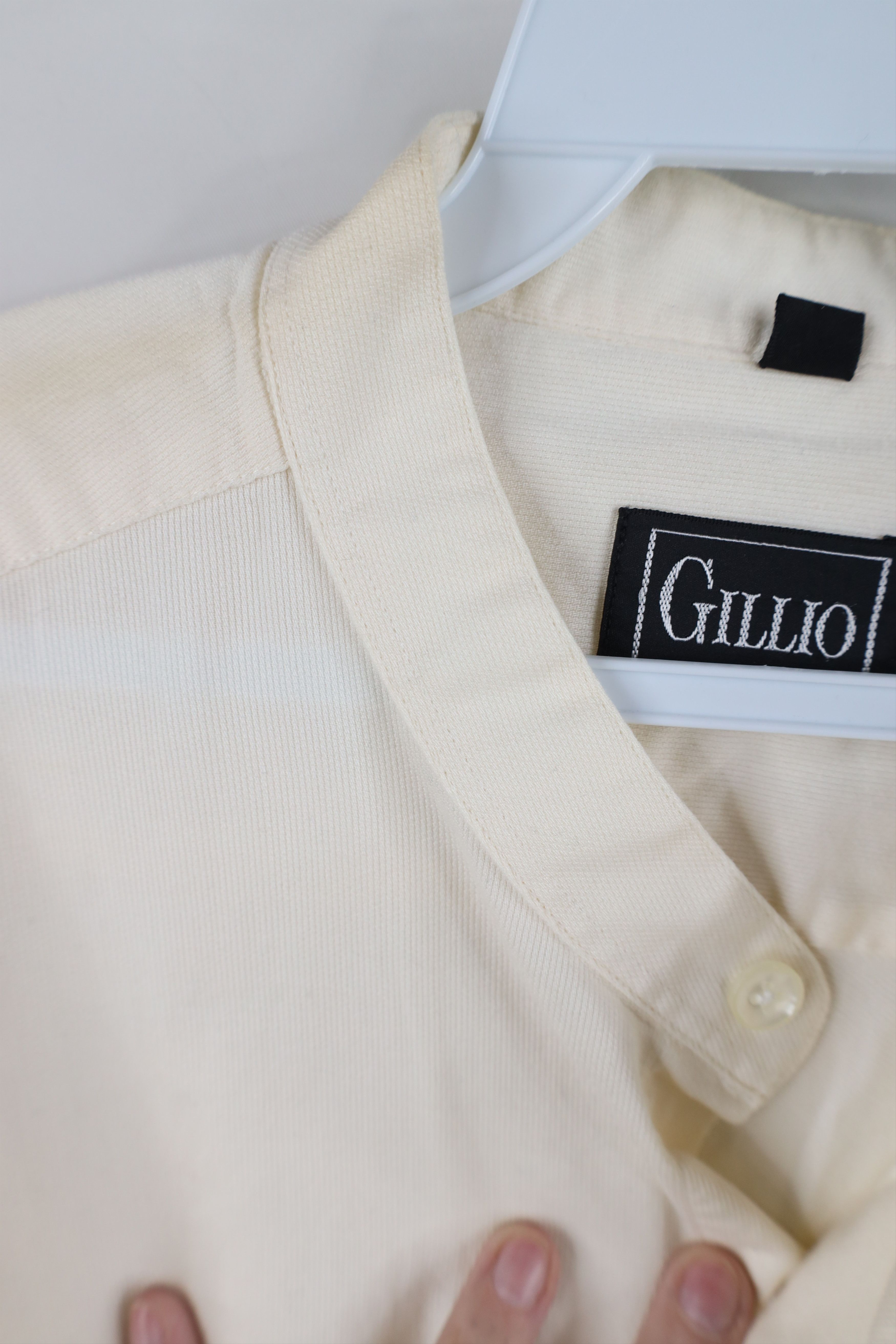 Vintage Vintage 90s Streetwear Ribbed Band Collar Button Shirt Size US XXL / EU 58 / 5 - 9 Thumbnail