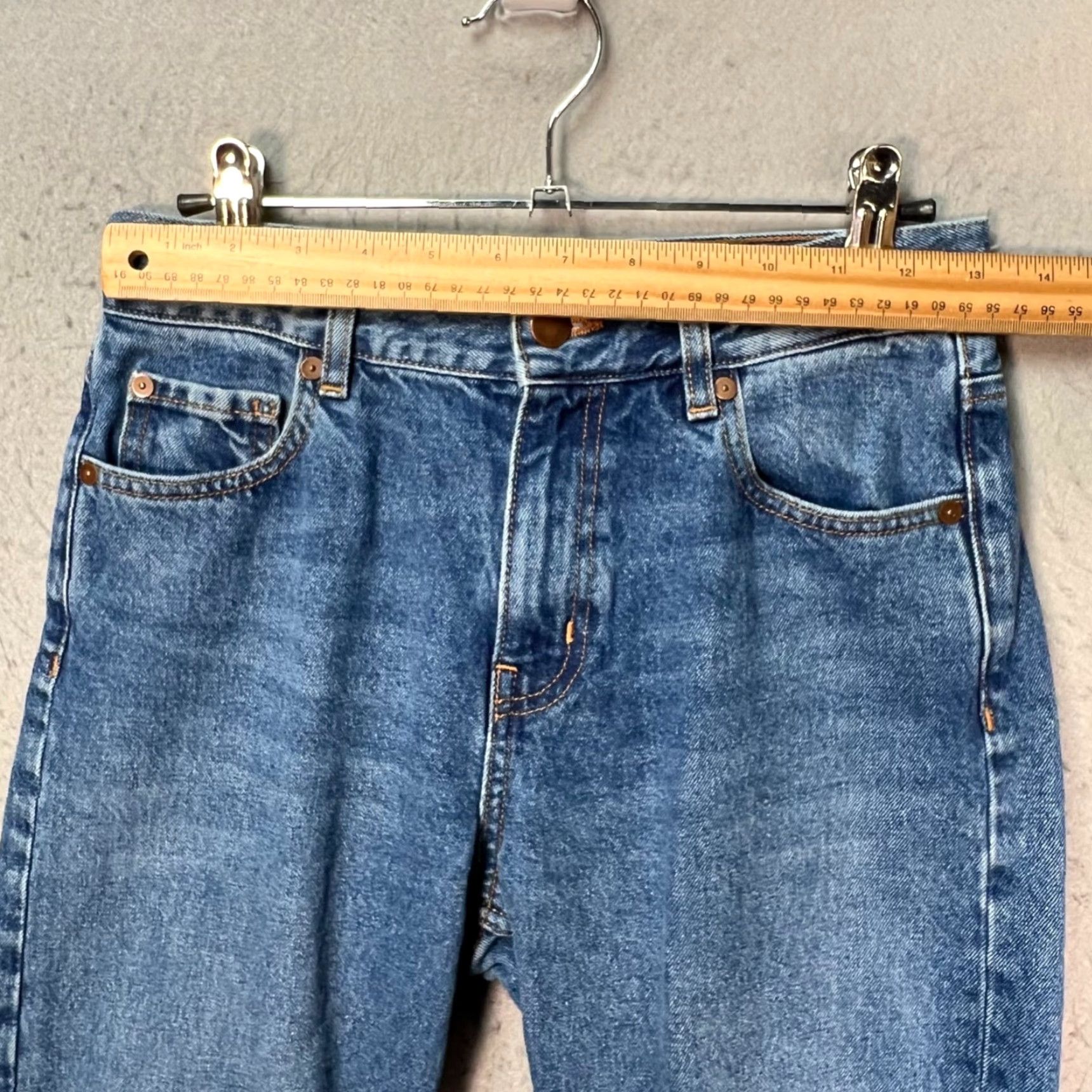Cos COS Womens Jeans 25 Crop Mid Rise Straight Leg Blue Denim Cotton 5-Pocket Inseam 26 Straight Vintage: No Mens Womens Size 42" / US 20 - 6 Thumbnail