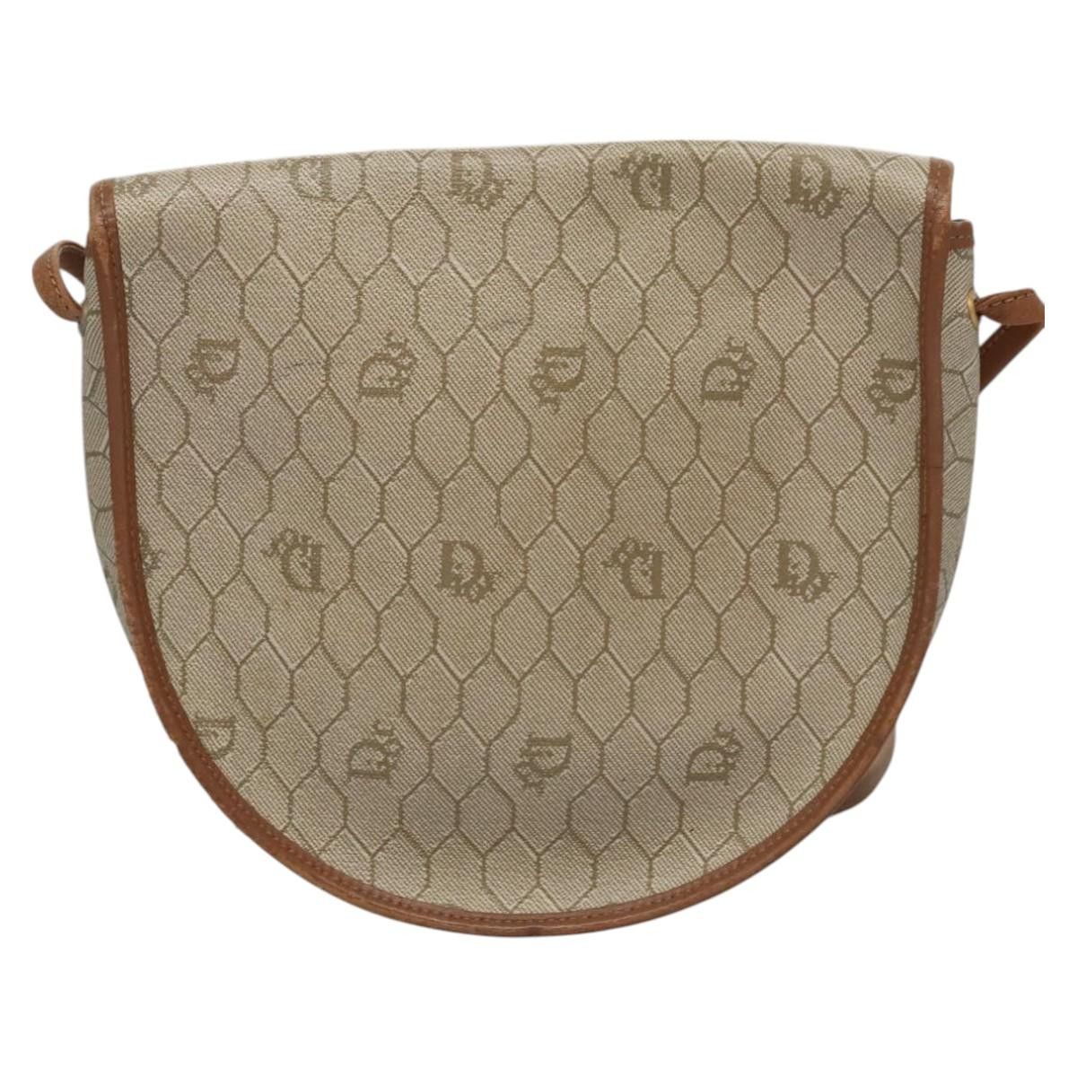 Dior DIOR Honeycomb Canvas Shoulder Bag Pvc Beige Gold Size ONE SIZE - 3 Thumbnail
