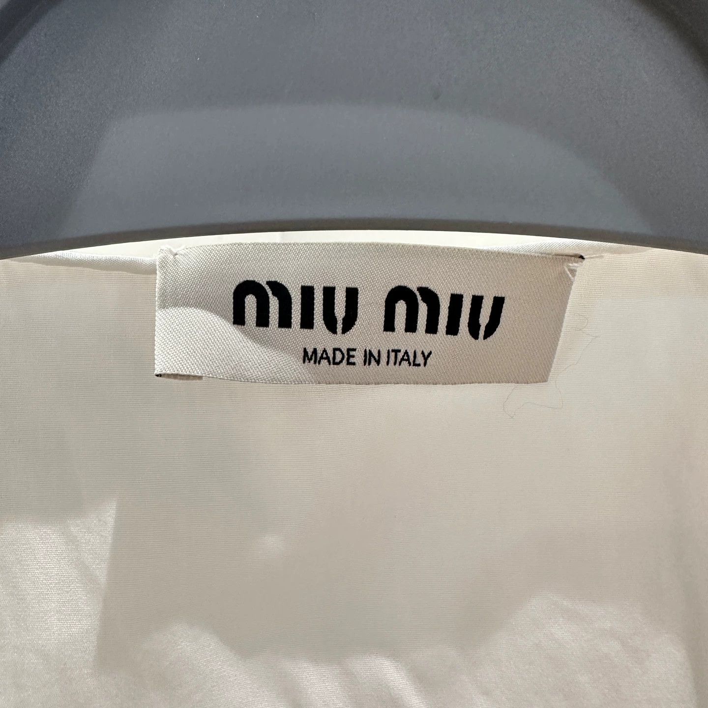 Miu Miu MIU MIU may721 Navy Collar Slogan Tank 36 Cotton Size XS / US 0-2 / IT 36-38 - 3 Thumbnail