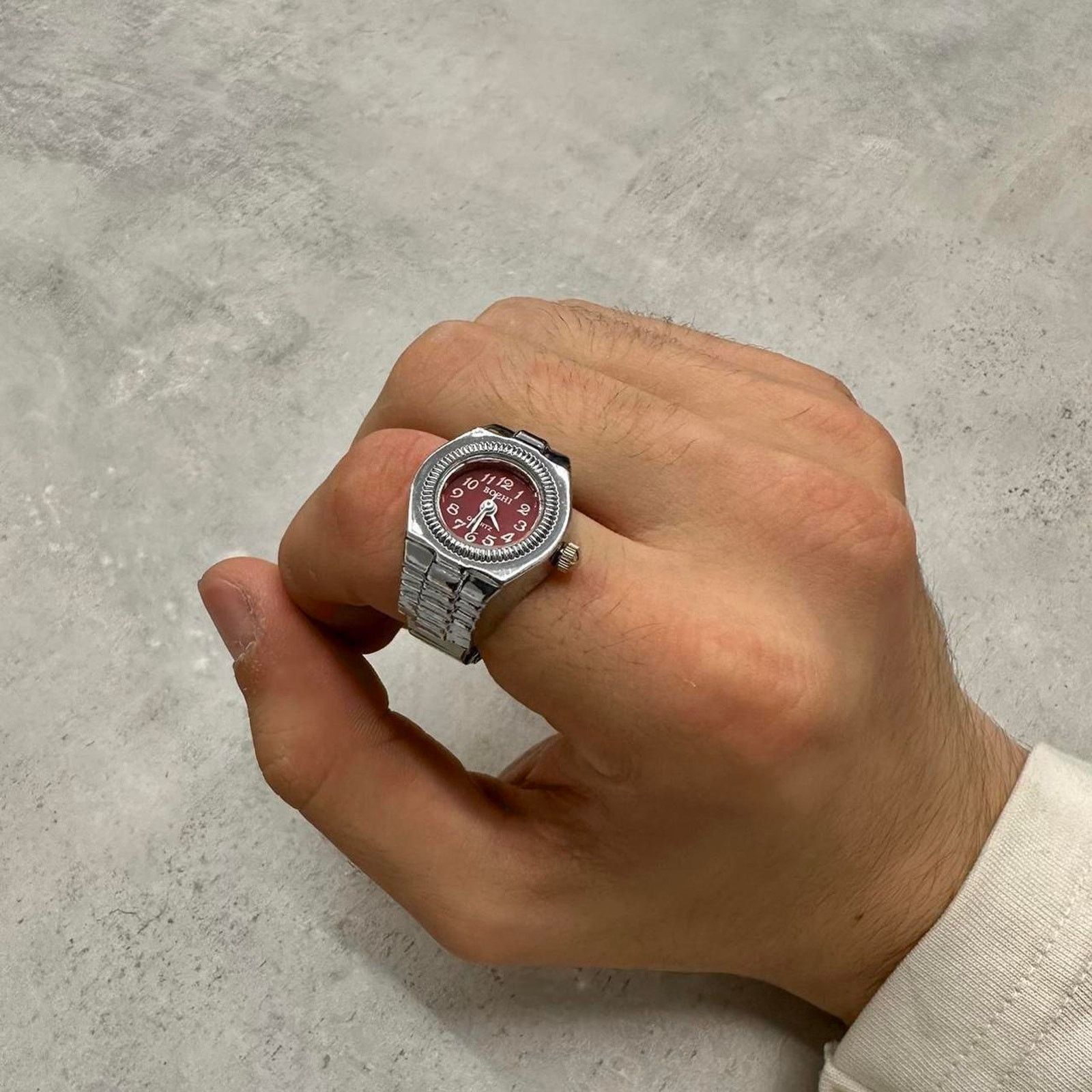 Vintage Unique Vintage Style Silver Ring Watch with Working Size ONE SIZE - 4 Thumbnail