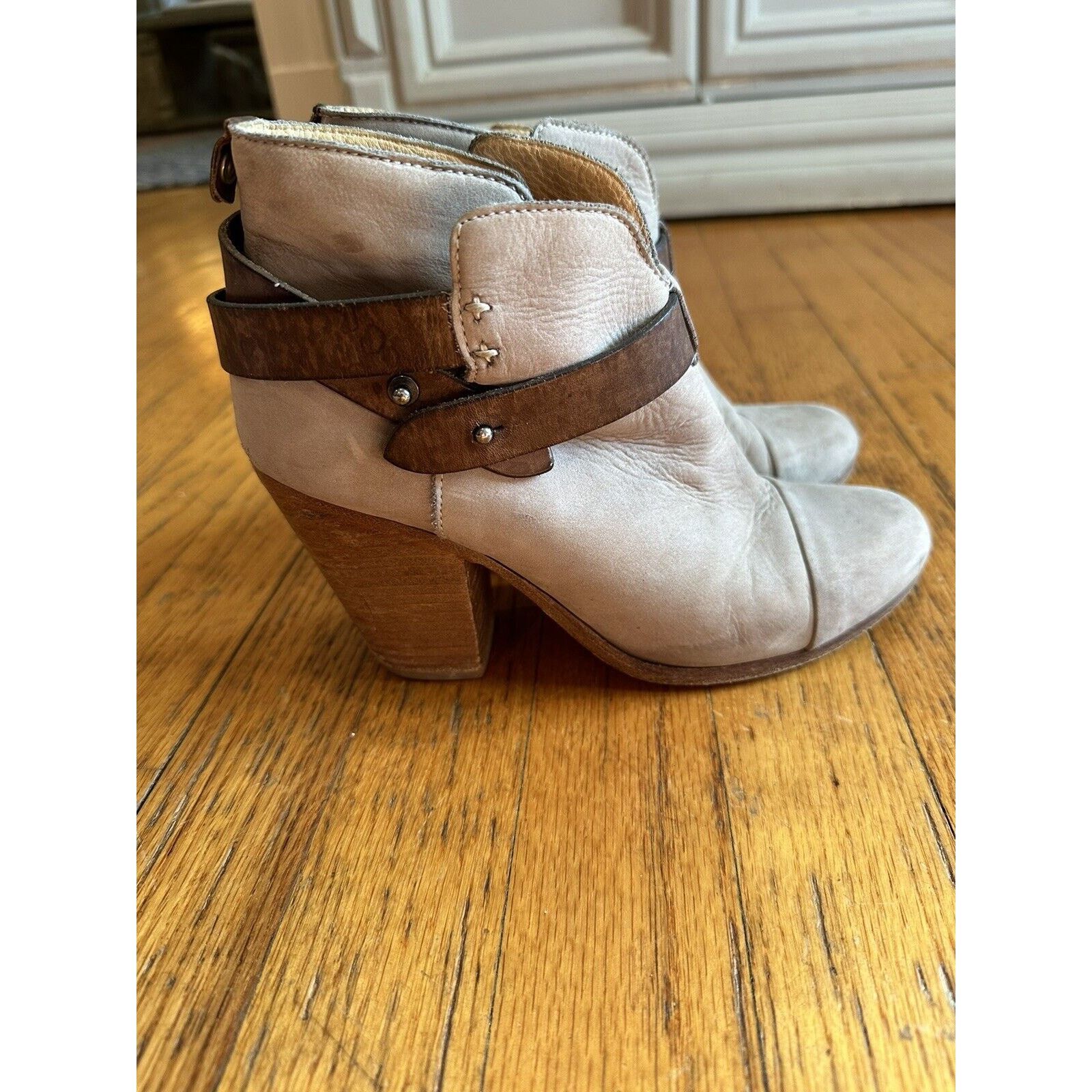 Rag & Bone Rag & Bone Size 37 Harrow Gray Leather Ankle Boots Casual Size US 6.5 / IT 36.5 - 5 Thumbnail