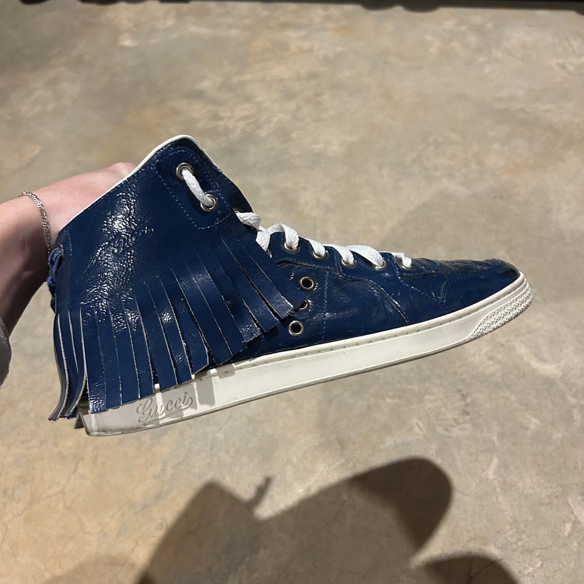 Designer × Gucci Gucci SS2009 Patent Leather Fringe Native Sneakers US 9.5 Size US 9.5 / EU 42-43 - 7 Thumbnail