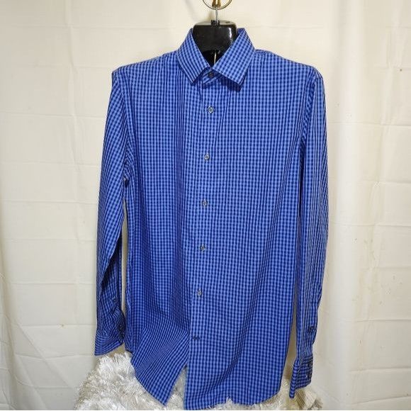 Banana Republic Banana Republic Non-Iron Slim Fit Long Sleeve Plaid Men's Sh Size US M / EU 48-50 / 2 - 1 Thumbnail