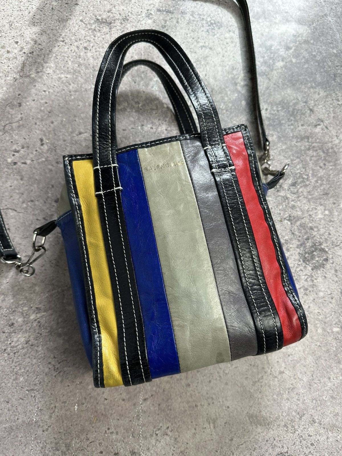 Balenciaga Balenciaga Bazar Leather Shoulder Bag Multicolor Small Size ONE SIZE - 9 Thumbnail