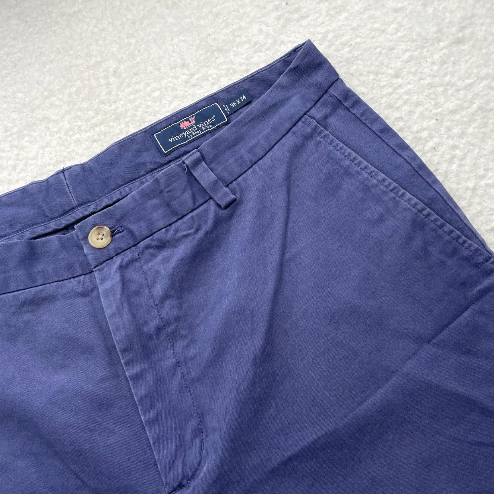 Vineyard Vines Vineyard Vines Breaker Pants Mens 36x34 Royal Blue Chino Stretch Preppy Golf Pants Mens Regular 36 Blue Size US 36 / EU 52 - 2 Thumbnail