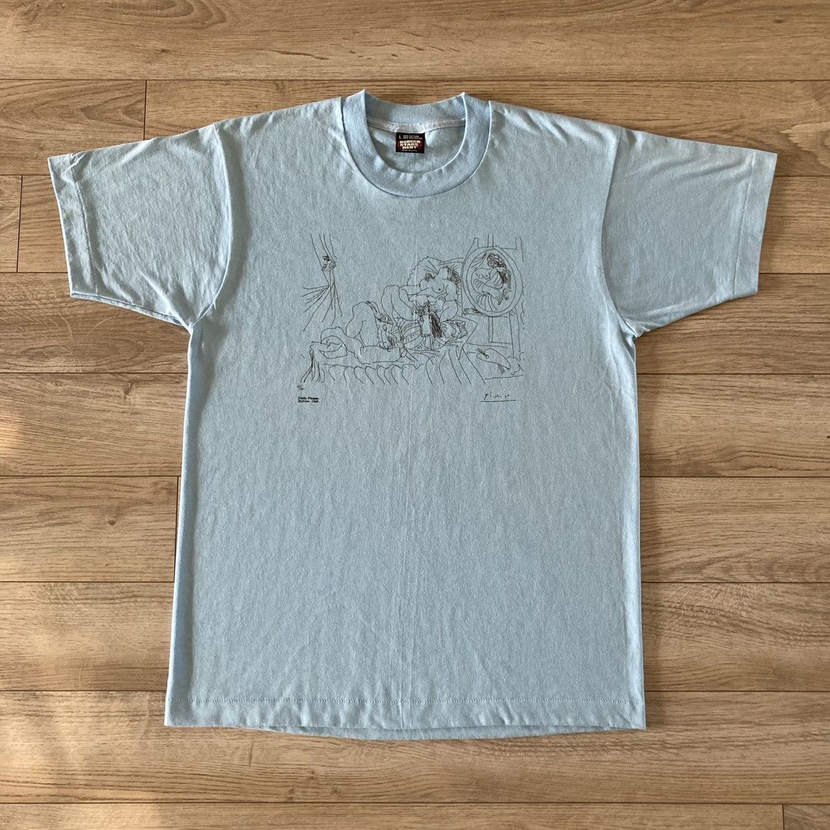 Other 1968 pablo picasso erotic sketch tee Size US L / EU 52-54 / 3 - 2 Thumbnail