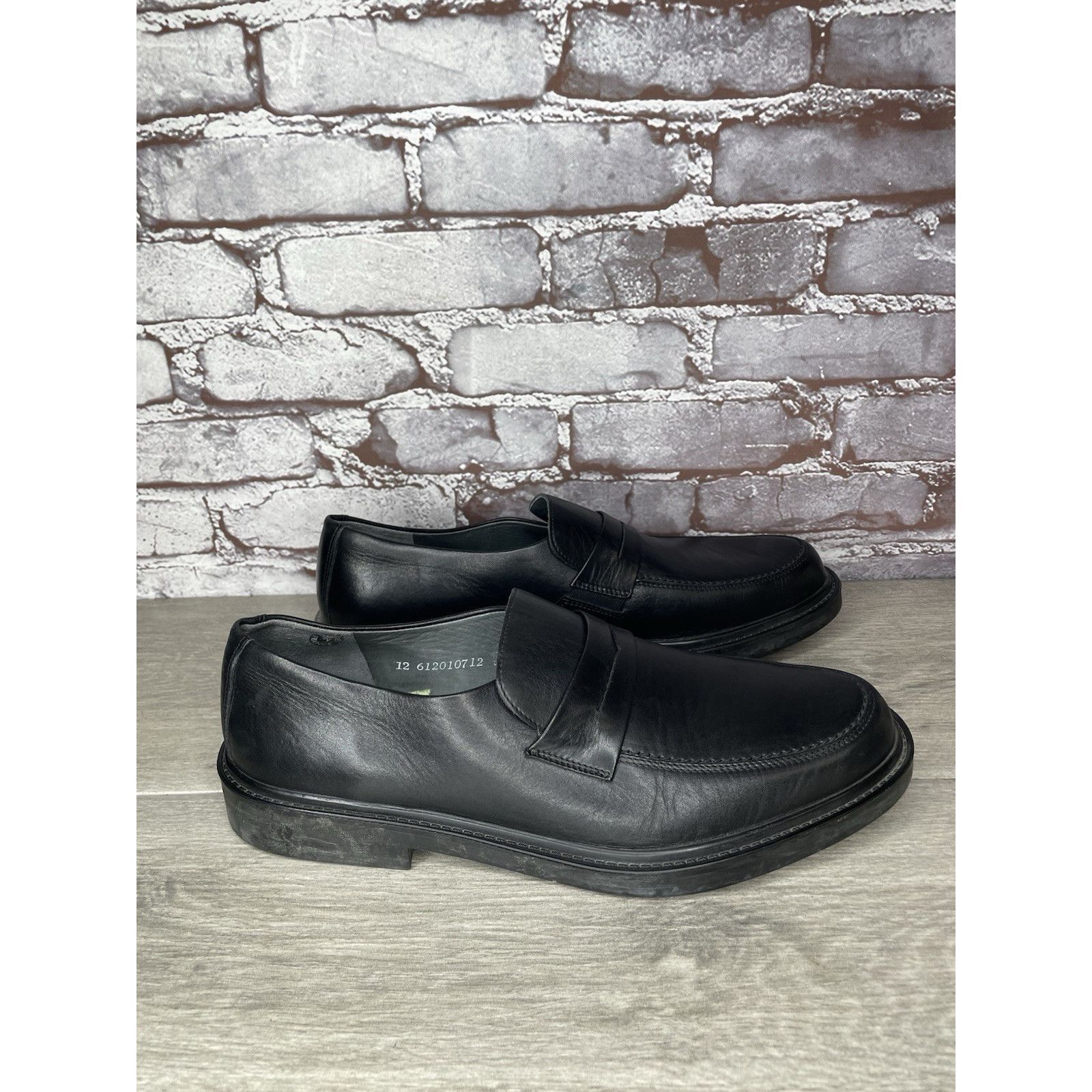 Mephisto Mephisto Black Leather Penny Loafers Slip on Comfort Shoes M Size US 11.5 / EU 44-45 - 2 Thumbnail
