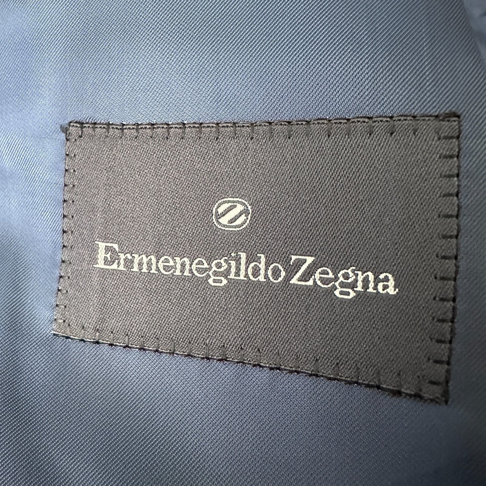 Ermenegildo Zegna Ermenegildo Zegna Blazer Jacket Men 44R Blue Windowpane Wool Size 44R - 7 Thumbnail
