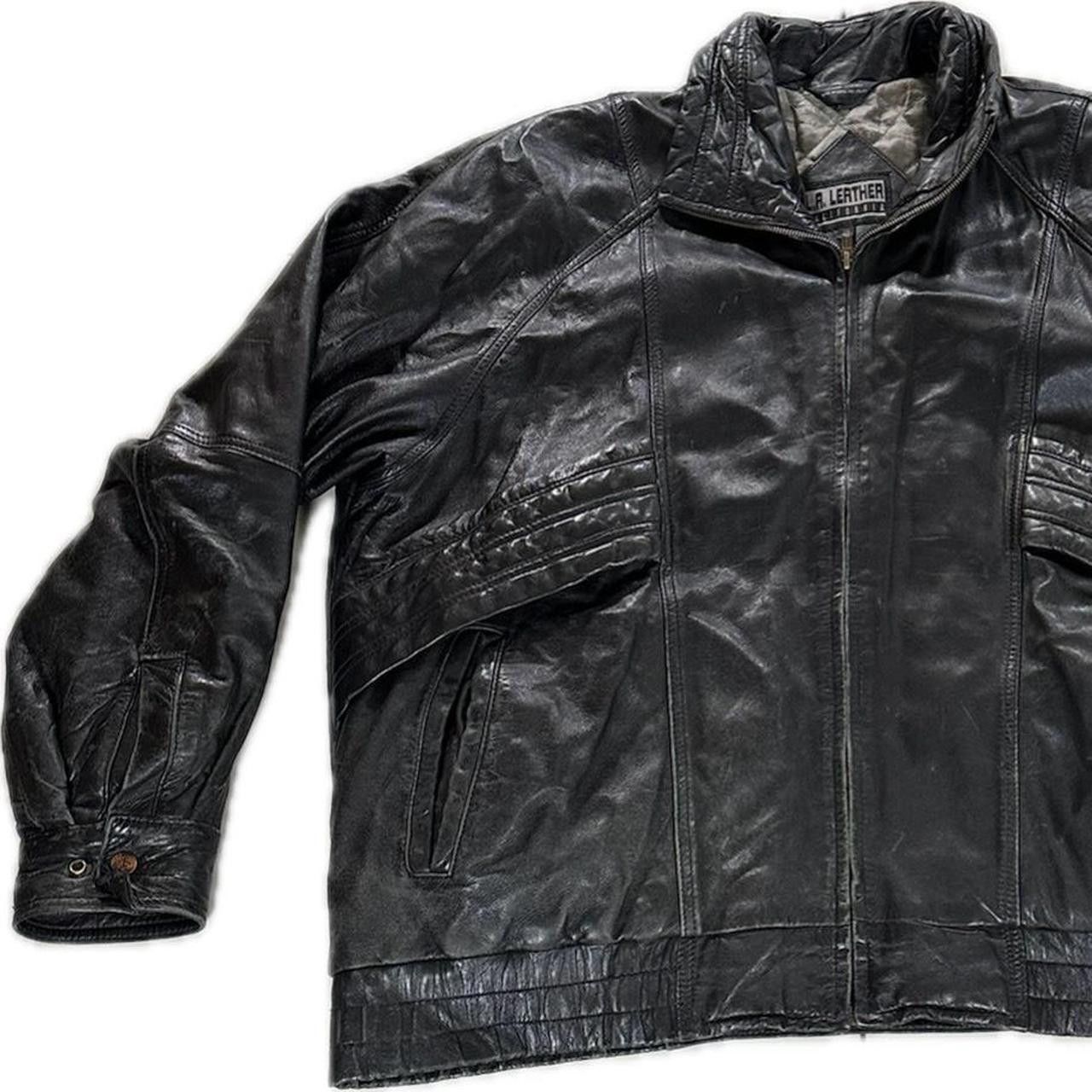 image of Genuine Leather x Leather Jacket Men's Jacket Leather Coat Goth in Black (Size 2XL)