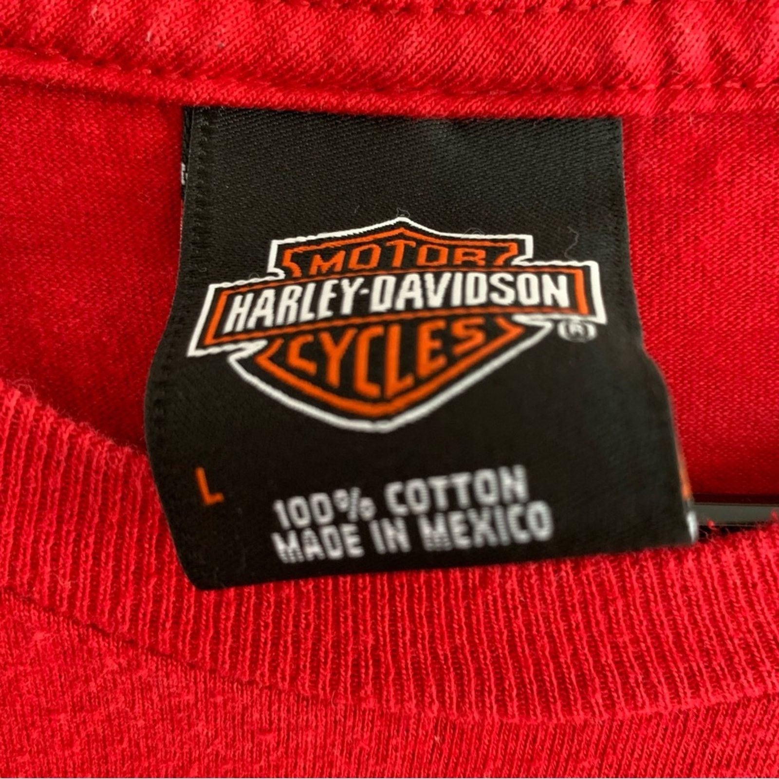 Harley Davidson MENS HARLEY-DAVIDSON RED BIKER TEE SHIRT SKULL SZ LARGE NICE Size US L / EU 52-54 / 3 - 4 Thumbnail