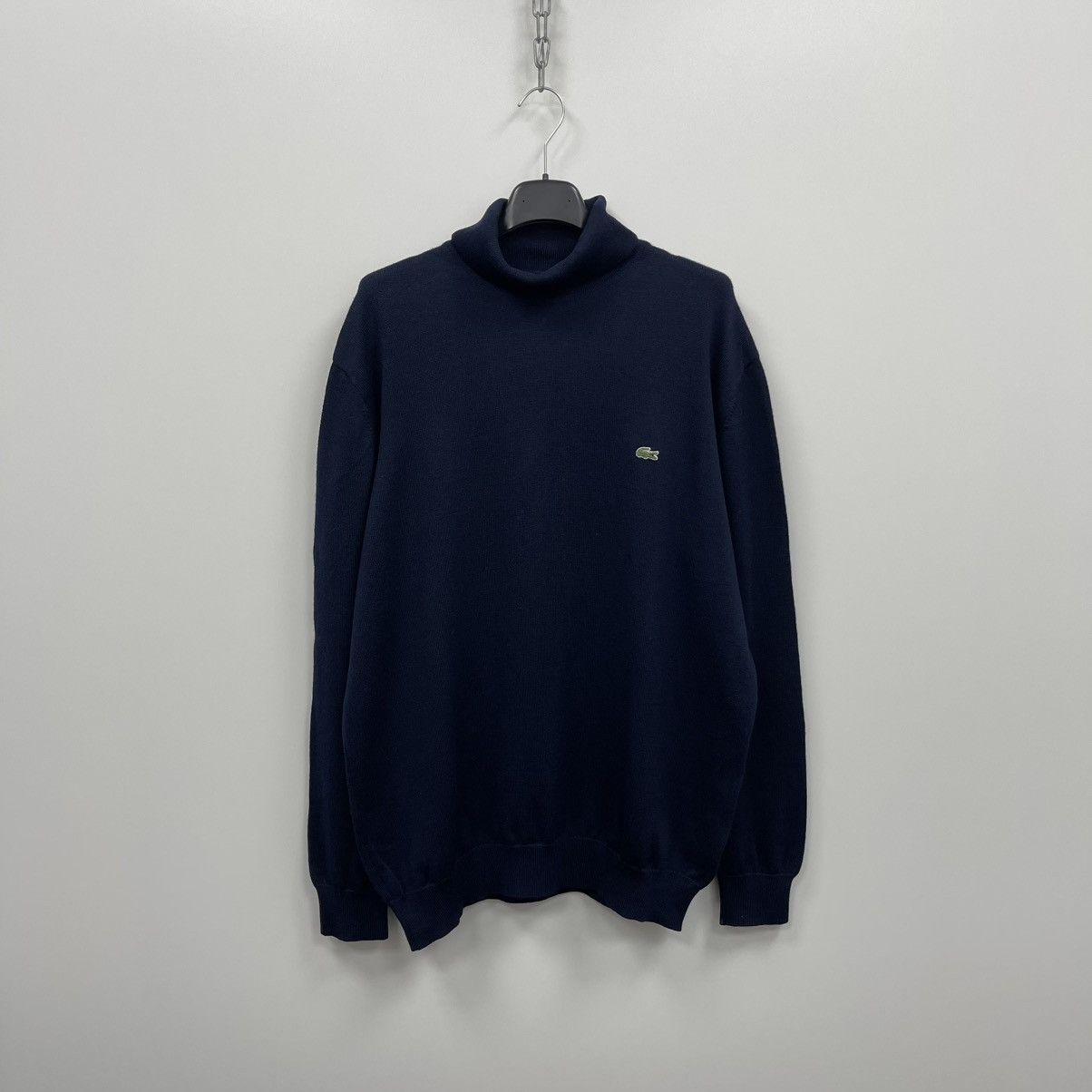 Lacoste Lacoste Wool Turtle Neck Vintage Sweater Navy Size US XL / EU 56 / 4 - 1 Thumbnail
